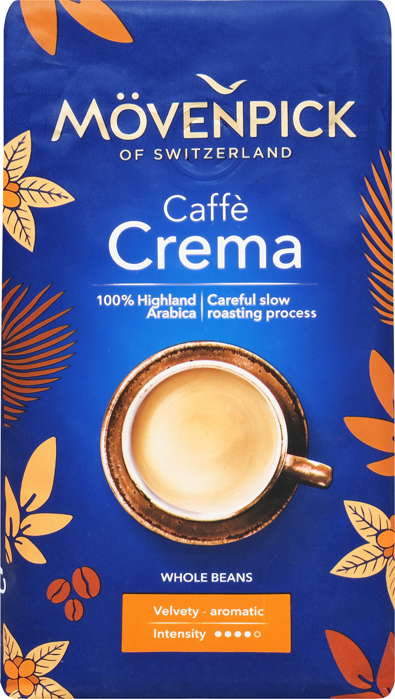Изображение товара Кофе зерновой MOVENPICK Swiss Cafe Crema натуральный свежая обжарка 500г Изображение товара Кофе зерновой MOVENPICK Swiss Cafe Crema натуральный свежая обжарка 500г