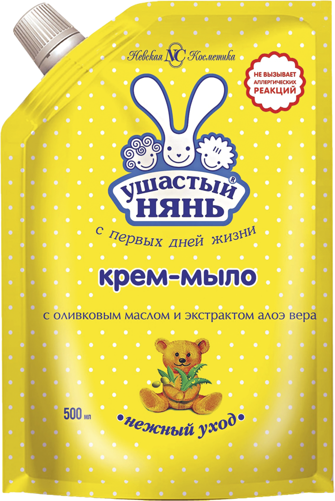 Изображение товара Детское жидкое крем-мыло УШАСТЫЙ НЯНЬ с алоэ, 500 мл, гипоаллергенное Изображение товара Детское жидкое крем-мыло УШАСТЫЙ НЯНЬ с алоэ, 500 мл, гипоаллергенное