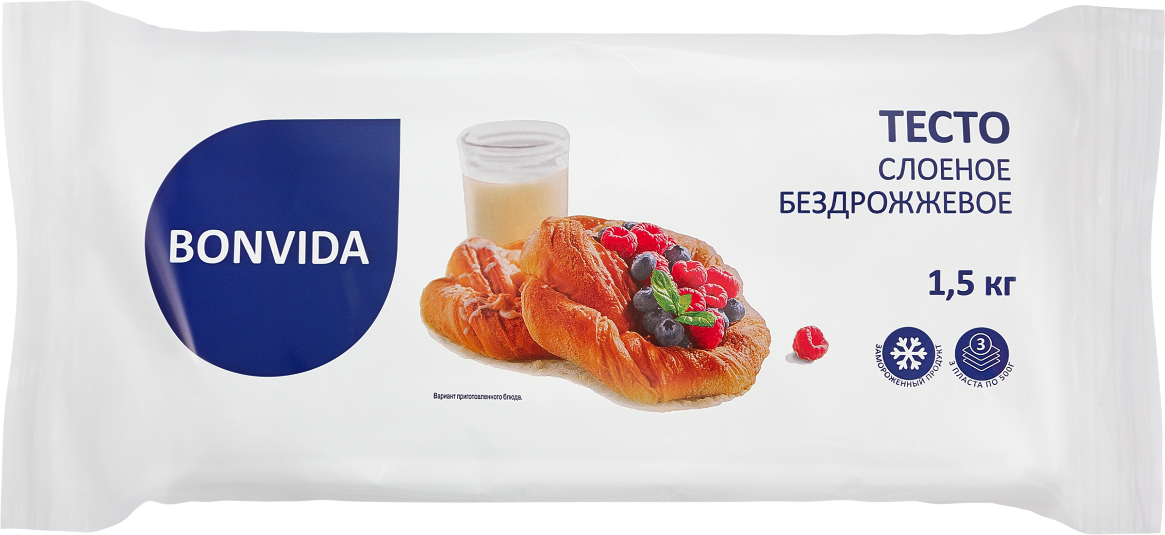 Изображение товара Тесто бездрожжевое BONVIDA слоеное, 1500г