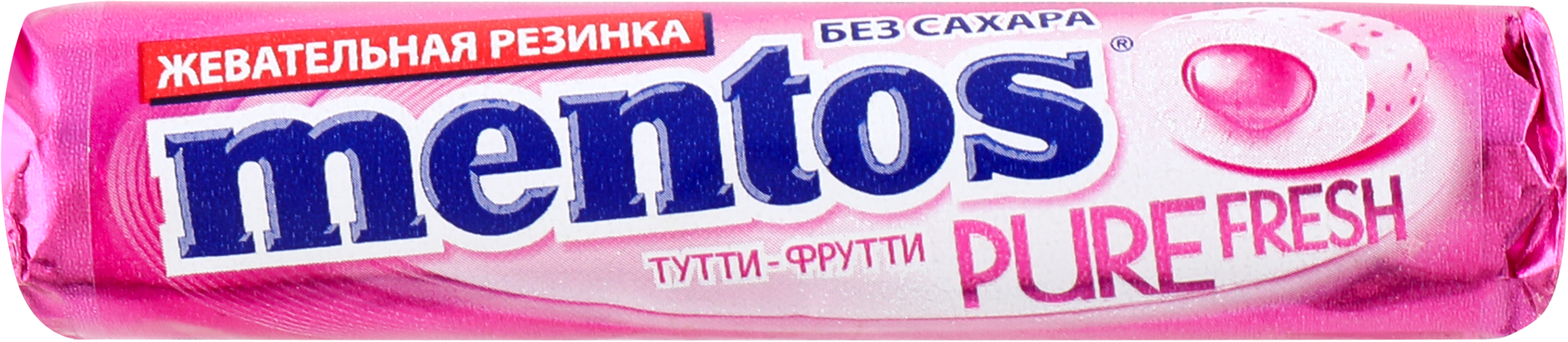 Изображение товара Жевательная резинка MENTOS Pure fresh Тутти-Фрутти 15,5 г без сахара