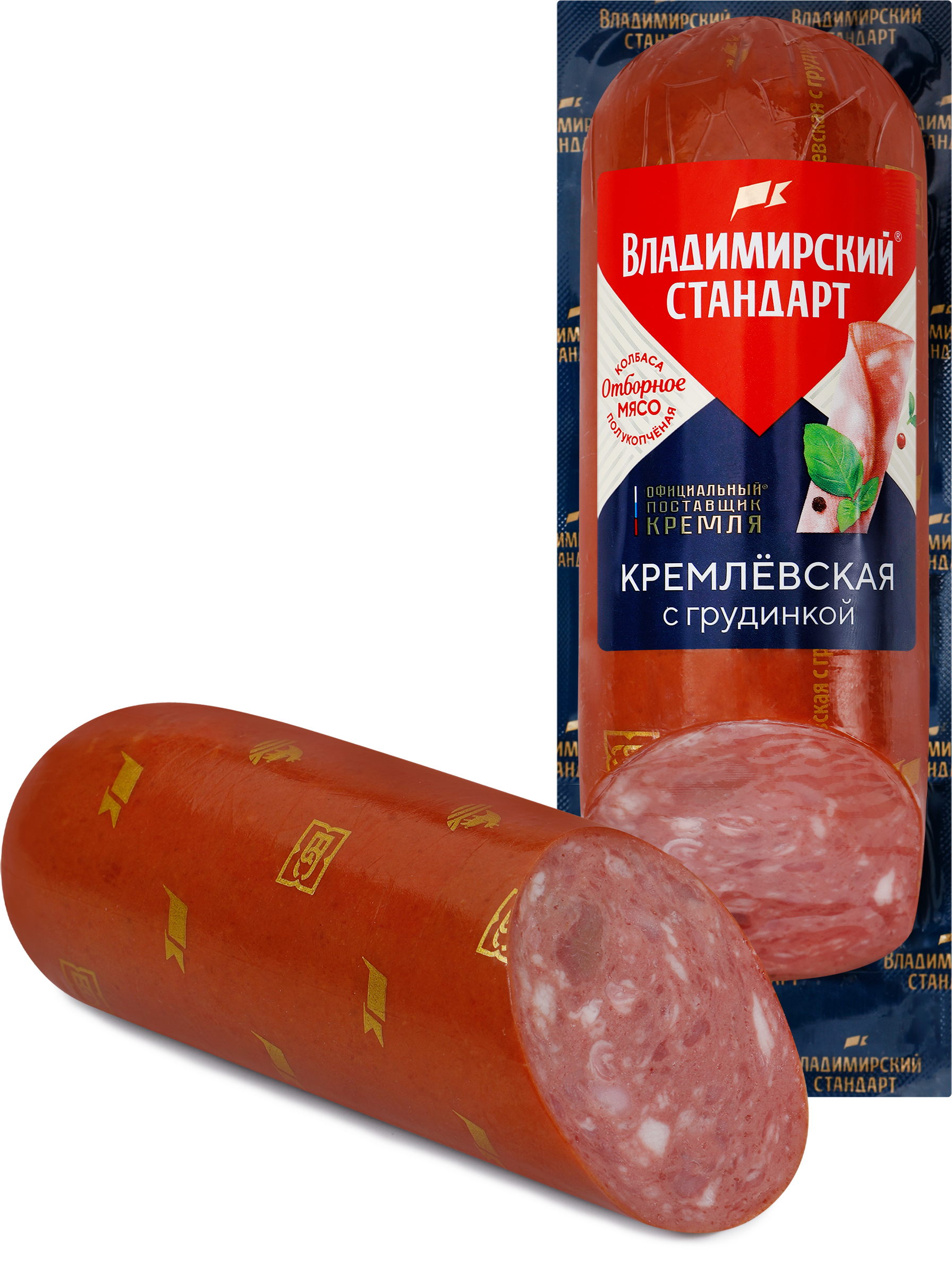 Изображение товара Колбаса полукопченая Кремлевская с грудинкой 350г от ВЛАДИМИРСКИЙ СТАНДАРТ Изображение товара Колбаса полукопченая Кремлевская с грудинкой 350г от ВЛАДИМИРСКИЙ СТАНДАРТ