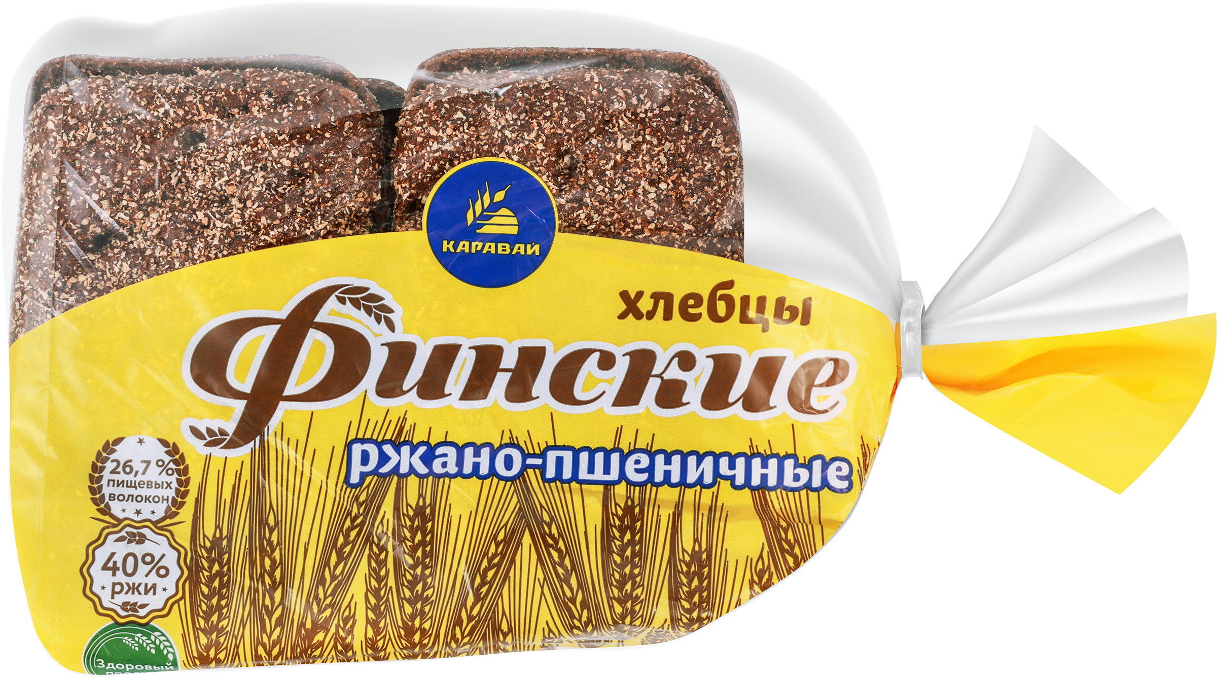 Изображение товара Хлебцы ржано-пшеничные КАРАВАЙ Финские, 240г Изображение товара Хлебцы ржано-пшеничные КАРАВАЙ Финские, 240г