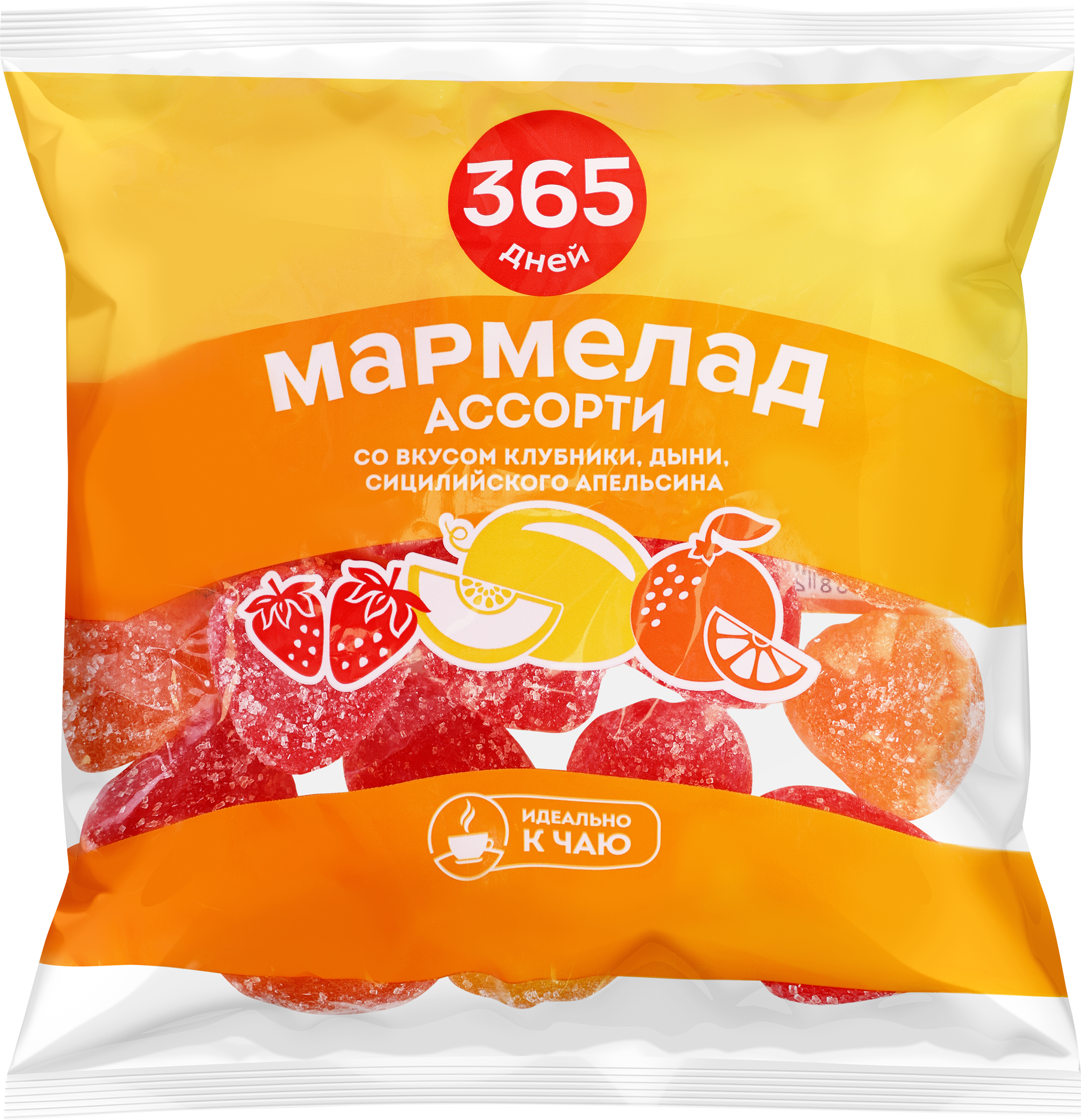 Изображение товара Мармелад 365 ДНЕЙ Ассорти, 250г - натуральный сладкий десерт Изображение товара Мармелад 365 ДНЕЙ Ассорти, 250г - натуральный сладкий десерт