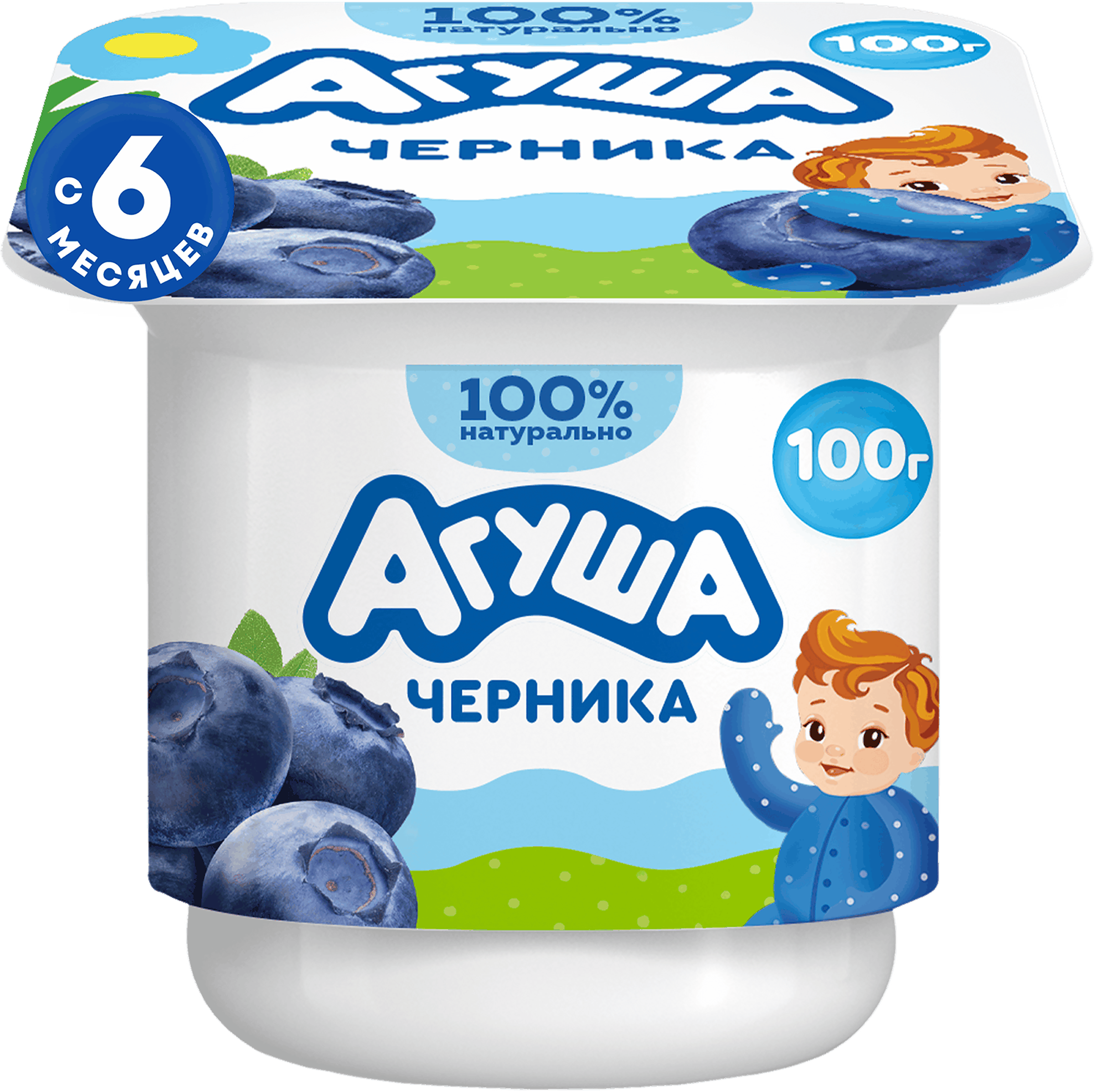 Изображение товара Детский творог Агуша с черникой 3,9% 100г для малышей с 6 месяцев Изображение товара Детский творог Агуша с черникой 3,9% 100г для малышей с 6 месяцев