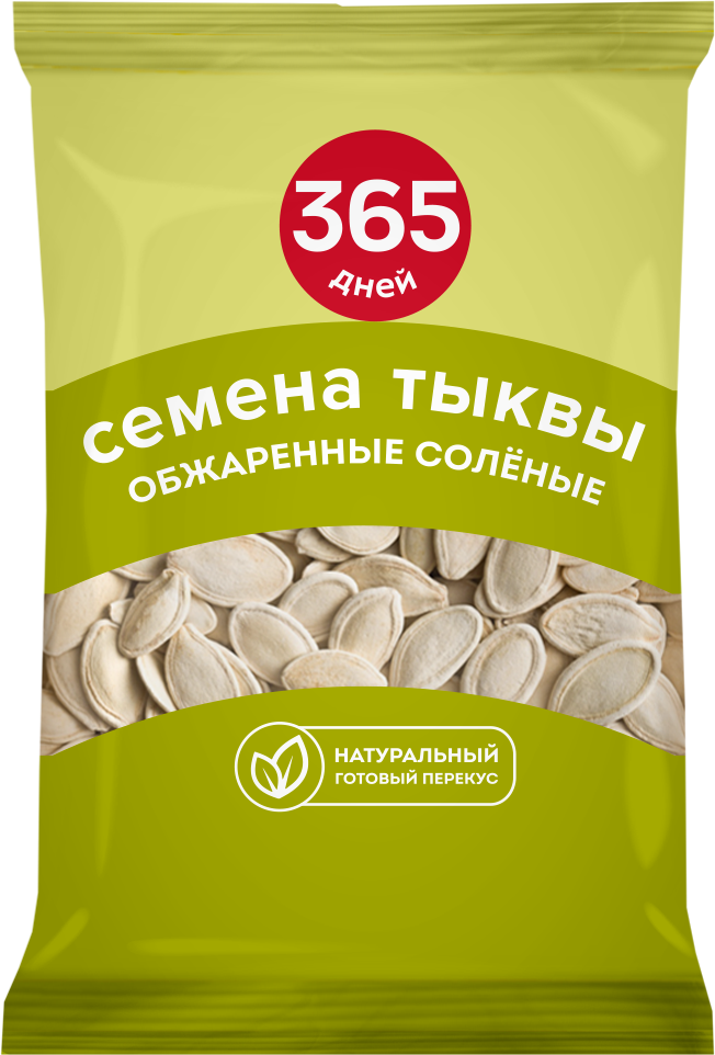 Изображение товара Семена тыквы 365 ДНЕЙ обжаренные соленые, 100г Изображение товара Семена тыквы 365 ДНЕЙ обжаренные соленые, 100г