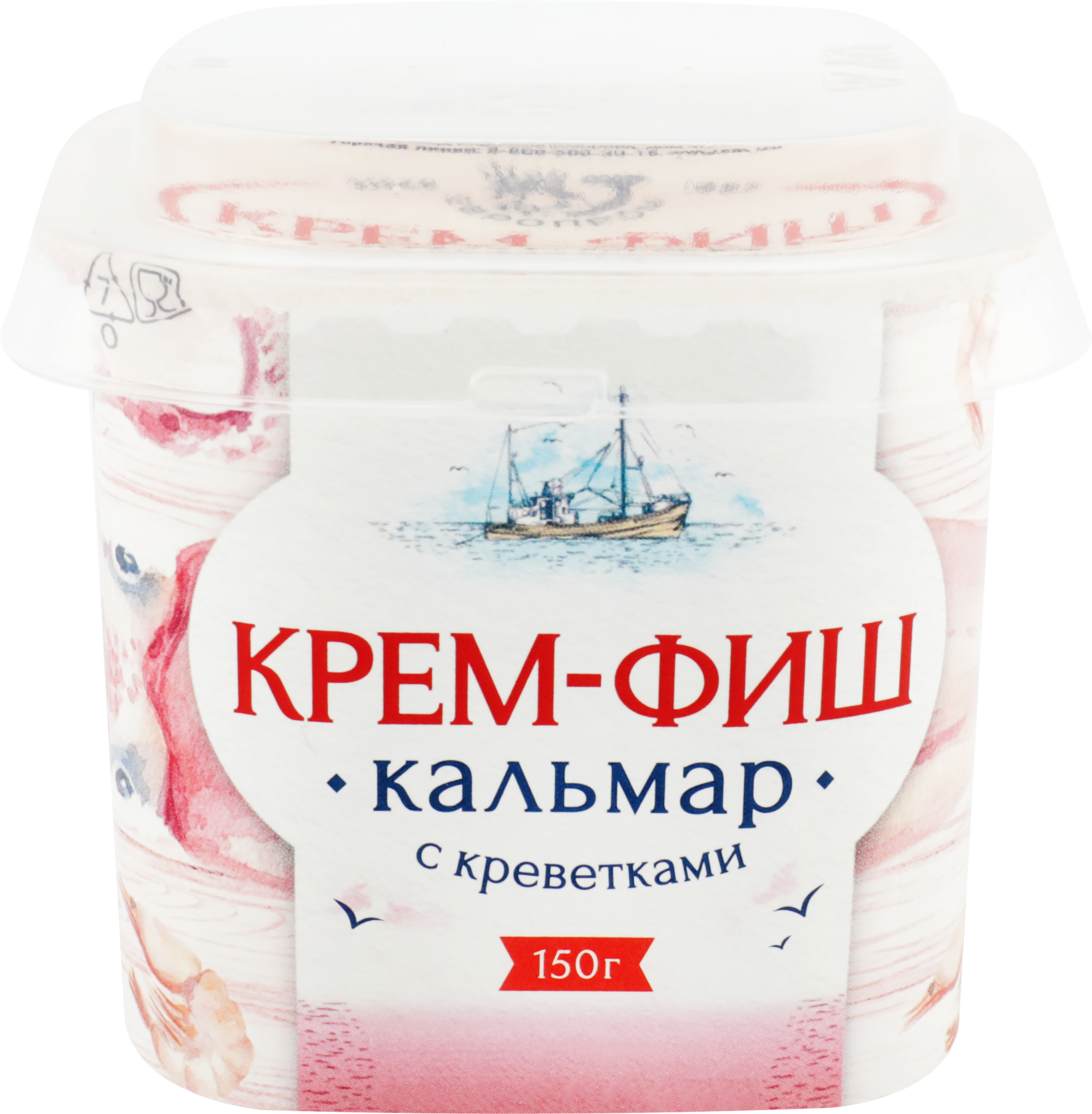Изображение товара Паста КРЕМ-ФИШ Кальмар-креветка, 150г Изображение товара Паста КРЕМ-ФИШ Кальмар-креветка, 150г