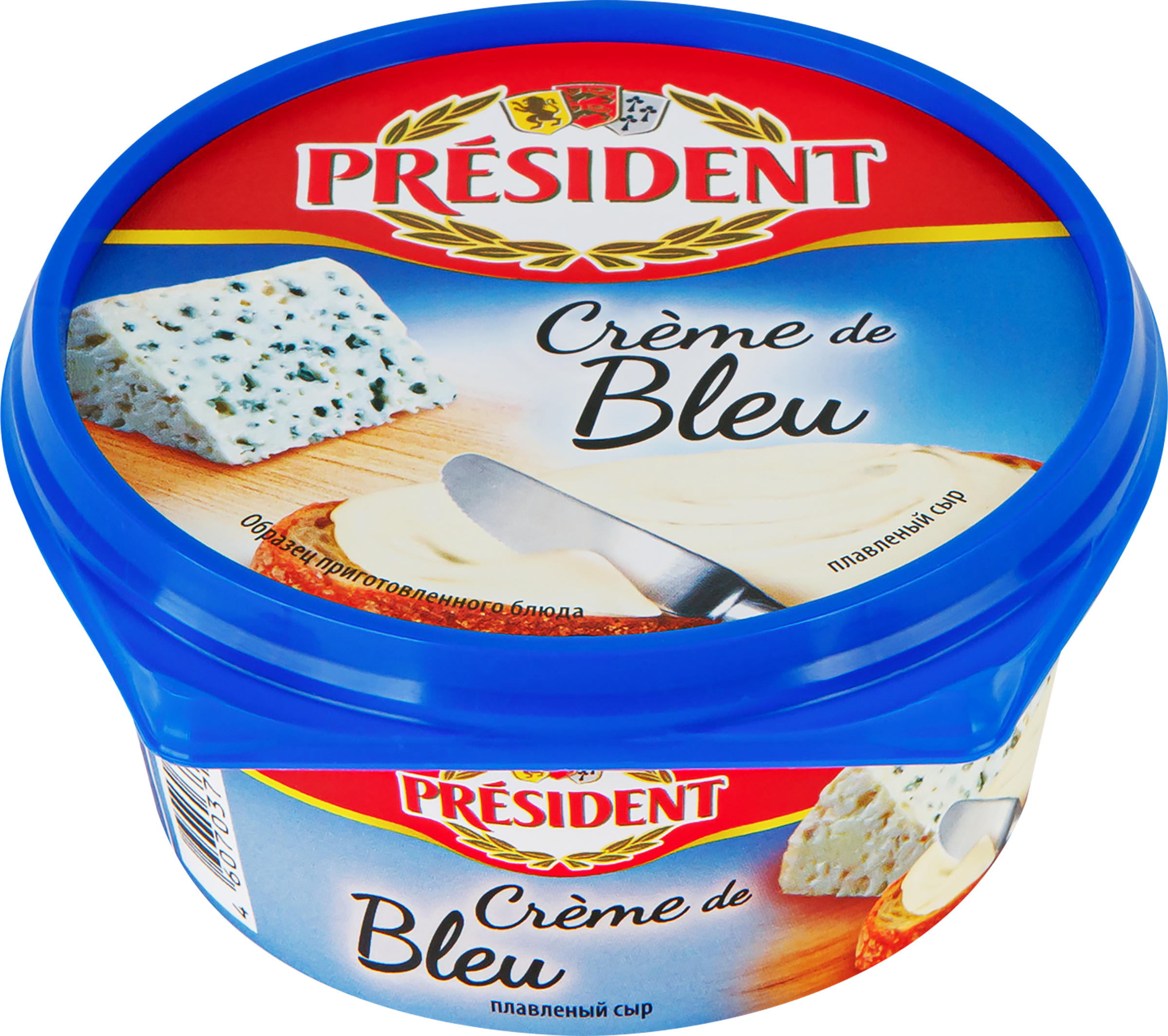 Изображение товара Плавленый сыр PRESIDENT Creme de bleu 50% - натуральный и насыщенный вкус Изображение товара Плавленый сыр PRESIDENT Creme de bleu 50% - натуральный и насыщенный вкус