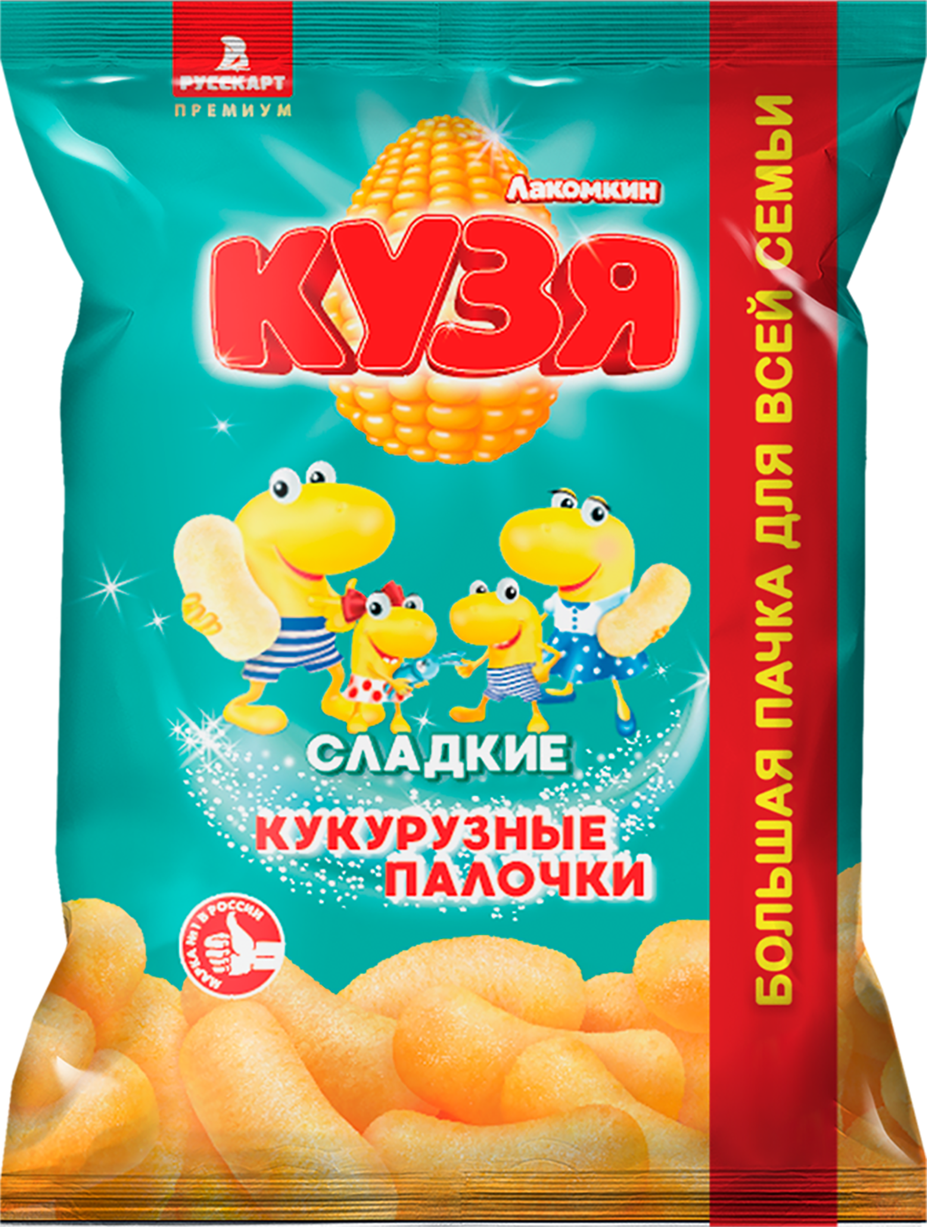 Изображение товара Палочки кукурузные КУЗЯ ЛАКОМКИН с сахарной пудрой, 190г Изображение товара Палочки кукурузные КУЗЯ ЛАКОМКИН с сахарной пудрой, 190г
