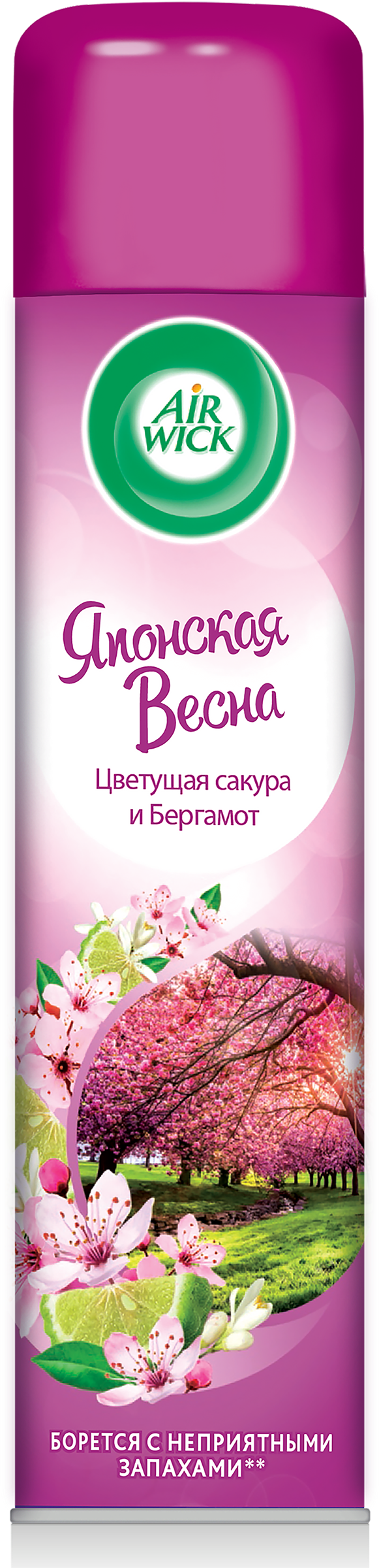 Изображение товара Освежитель воздуха AIR WICK Японская весна Цветущая сакура и бергамот, 290мл Изображение товара Освежитель воздуха AIR WICK Японская весна Цветущая сакура и бергамот, 290мл