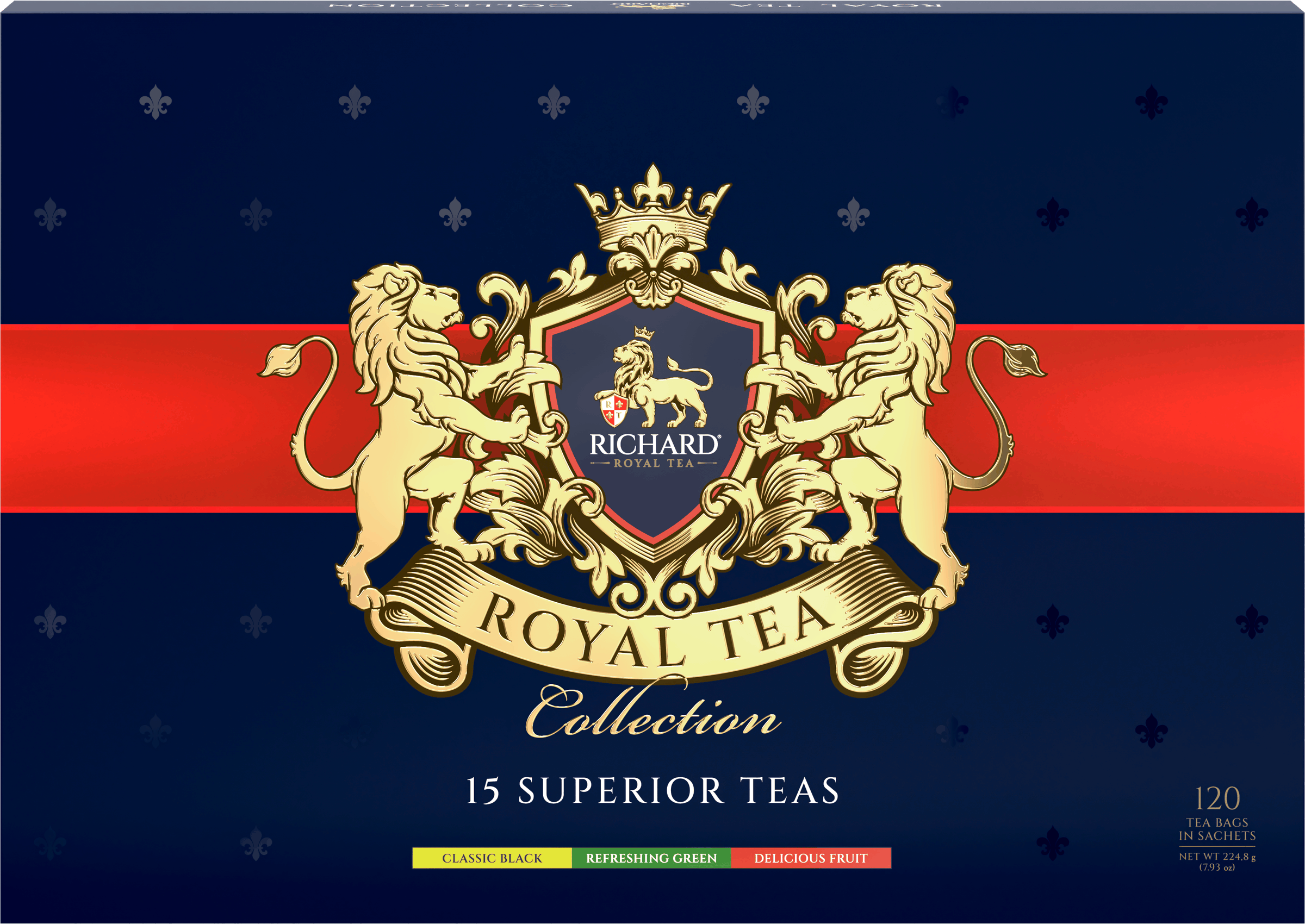 Изображение товара Набор чайный RICHARD Royal Tea Collection Ассорти, 120 пакетиков Изображение товара Набор чайный RICHARD Royal Tea Collection Ассорти, 120 пакетиков