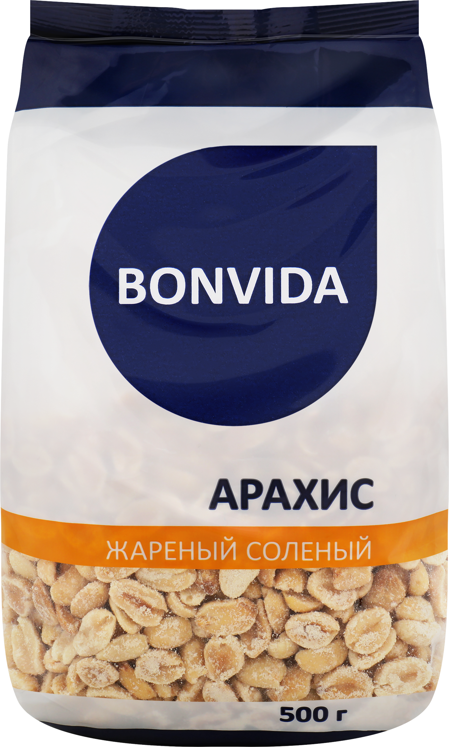 Изображение товара Арахис BONVIDA жареный соленый, 500г Изображение товара Арахис BONVIDA жареный соленый, 500г
