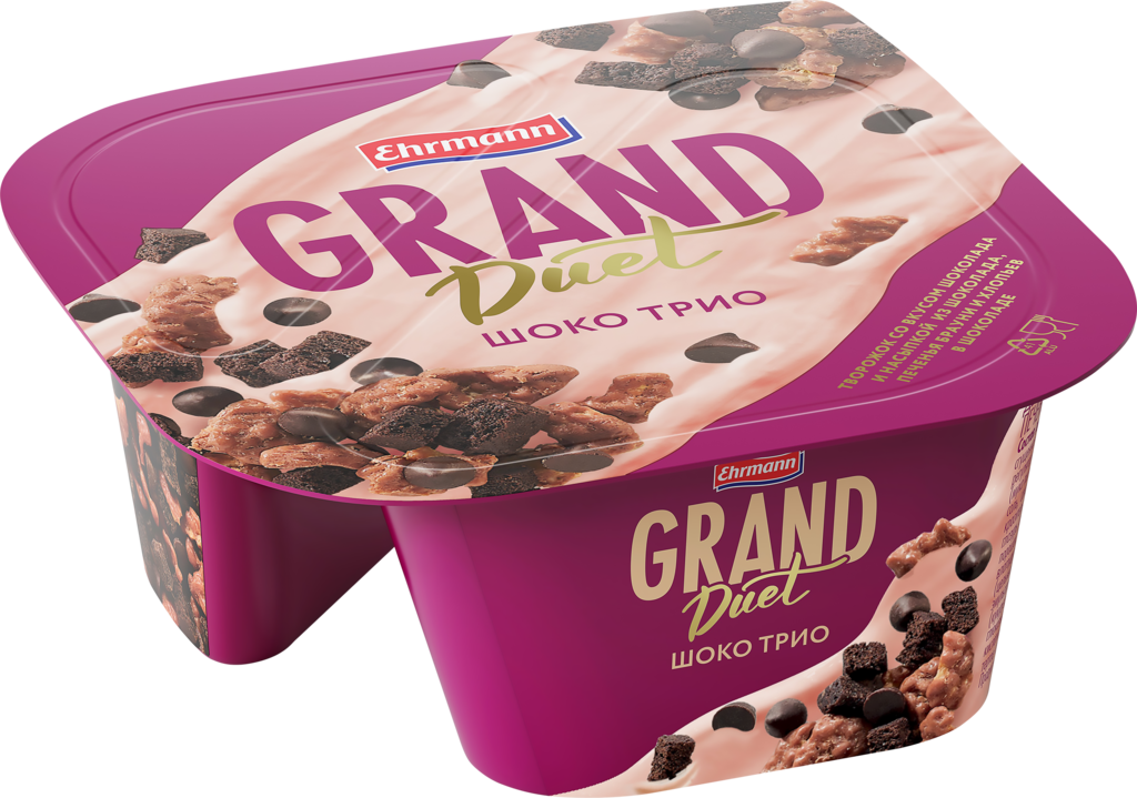 Изображение товара Творожный десерт GRAND DESERT Шоко трио 7,3% с кусочками шоколада и печеньем Изображение товара Творожный десерт GRAND DESERT Шоко трио 7,3% с кусочками шоколада и печеньем