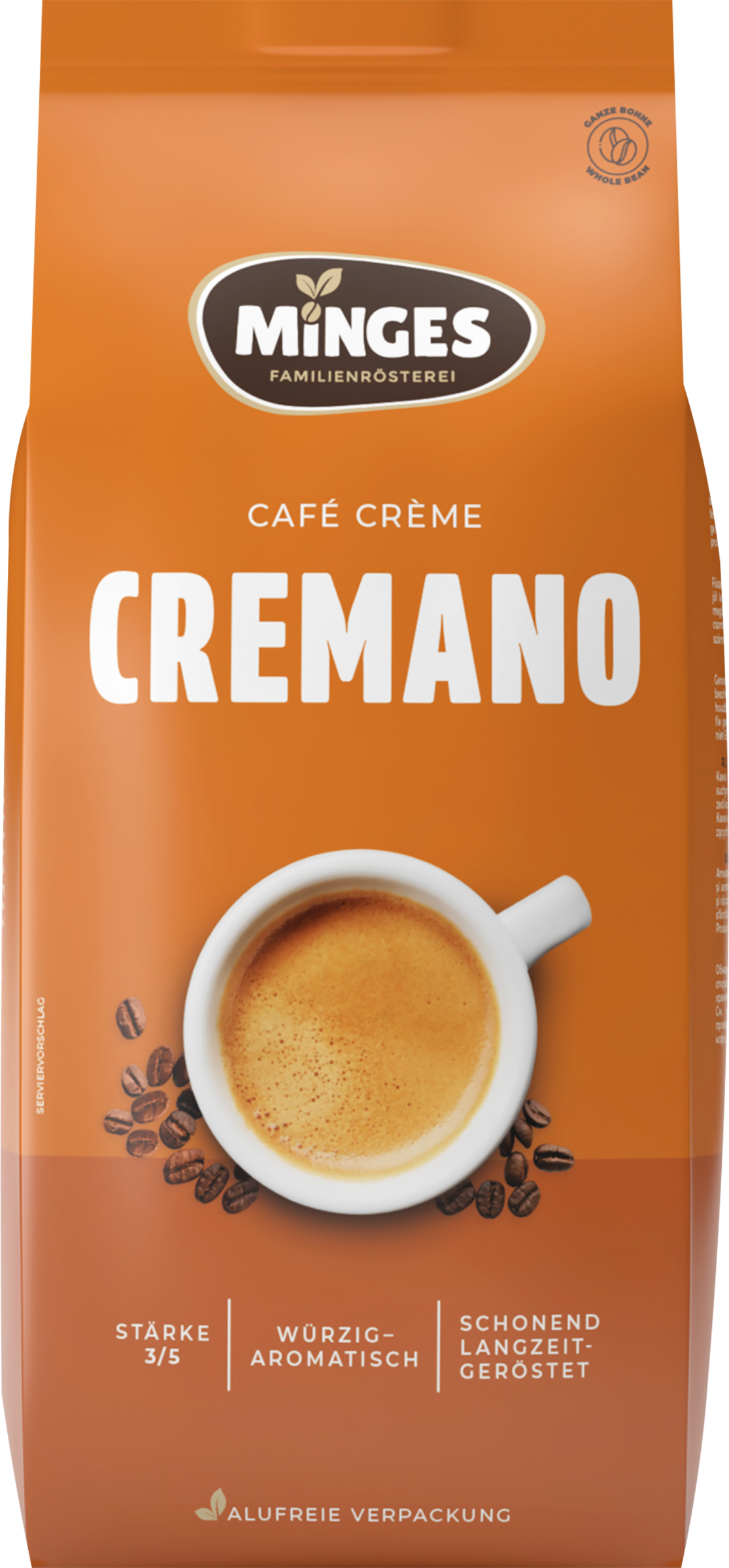 Изображение товара Кофе зерновой Minges Caffe Cremano Beans Pack 1 кг - насыщенный и ароматный Изображение товара Кофе зерновой Minges Caffe Cremano Beans Pack 1 кг - насыщенный и ароматный