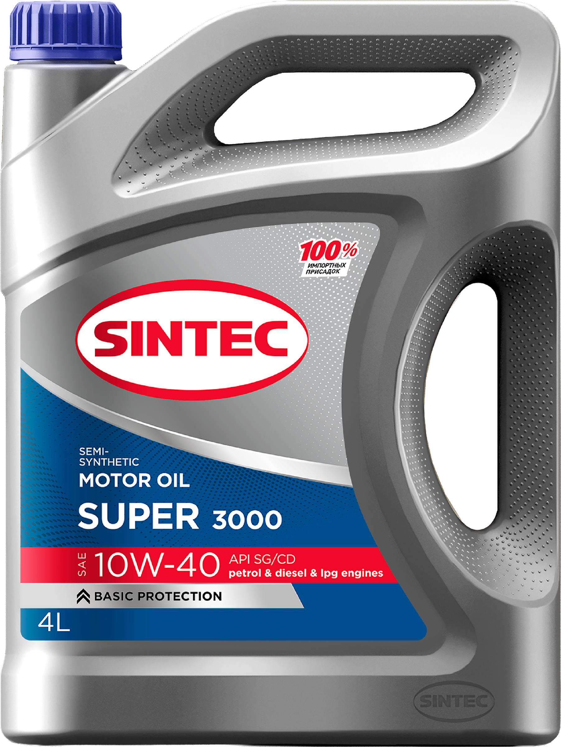 Изображение товара Масло моторное SINTEC Super 3000 10W-40 SG/CD полусинтетическое 4л