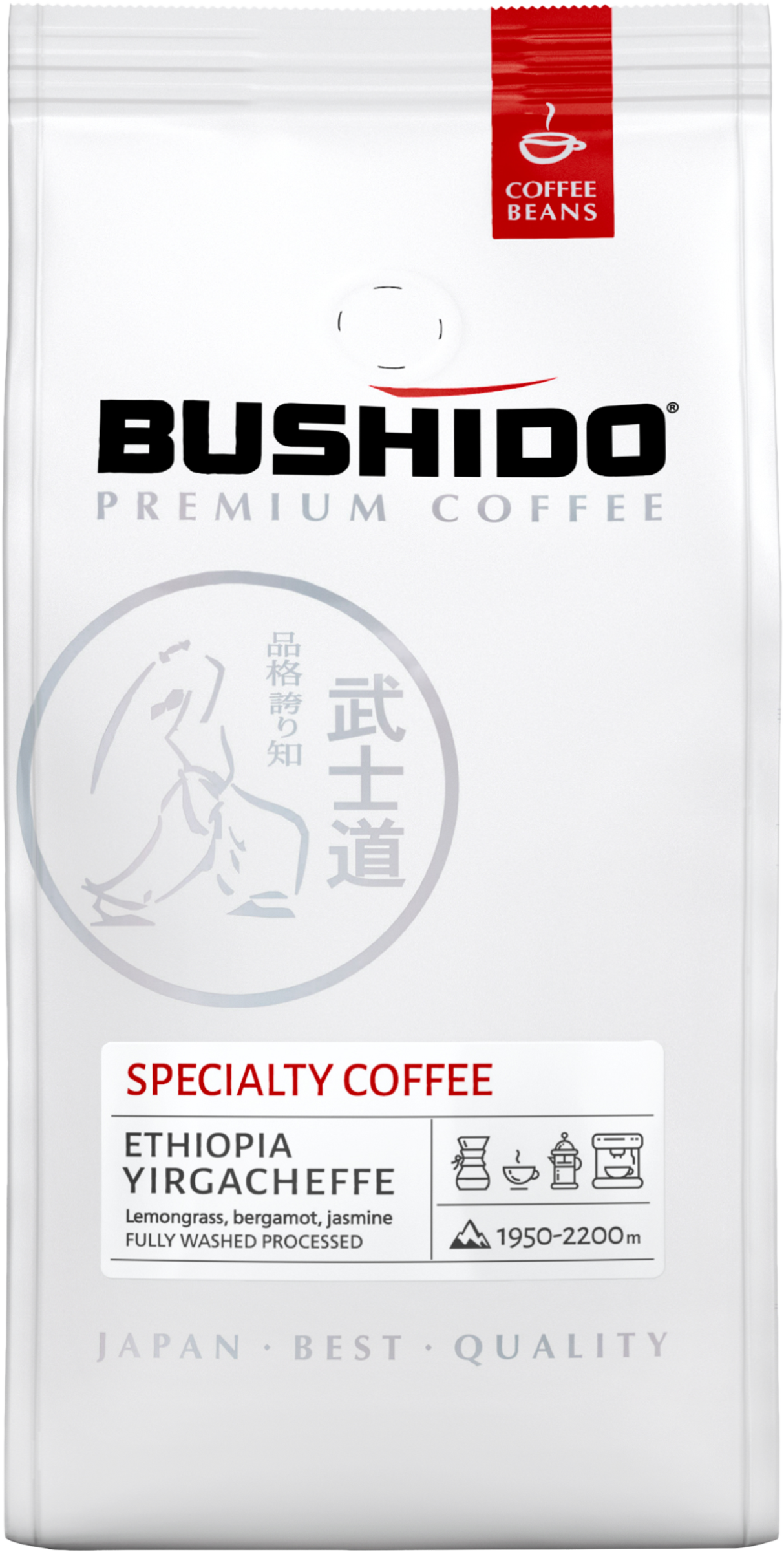 Изображение товара Кофе зерновой BUSHIDO Specialty Средний аромат, 227г Изображение товара Кофе зерновой BUSHIDO Specialty Средний аромат, 227г