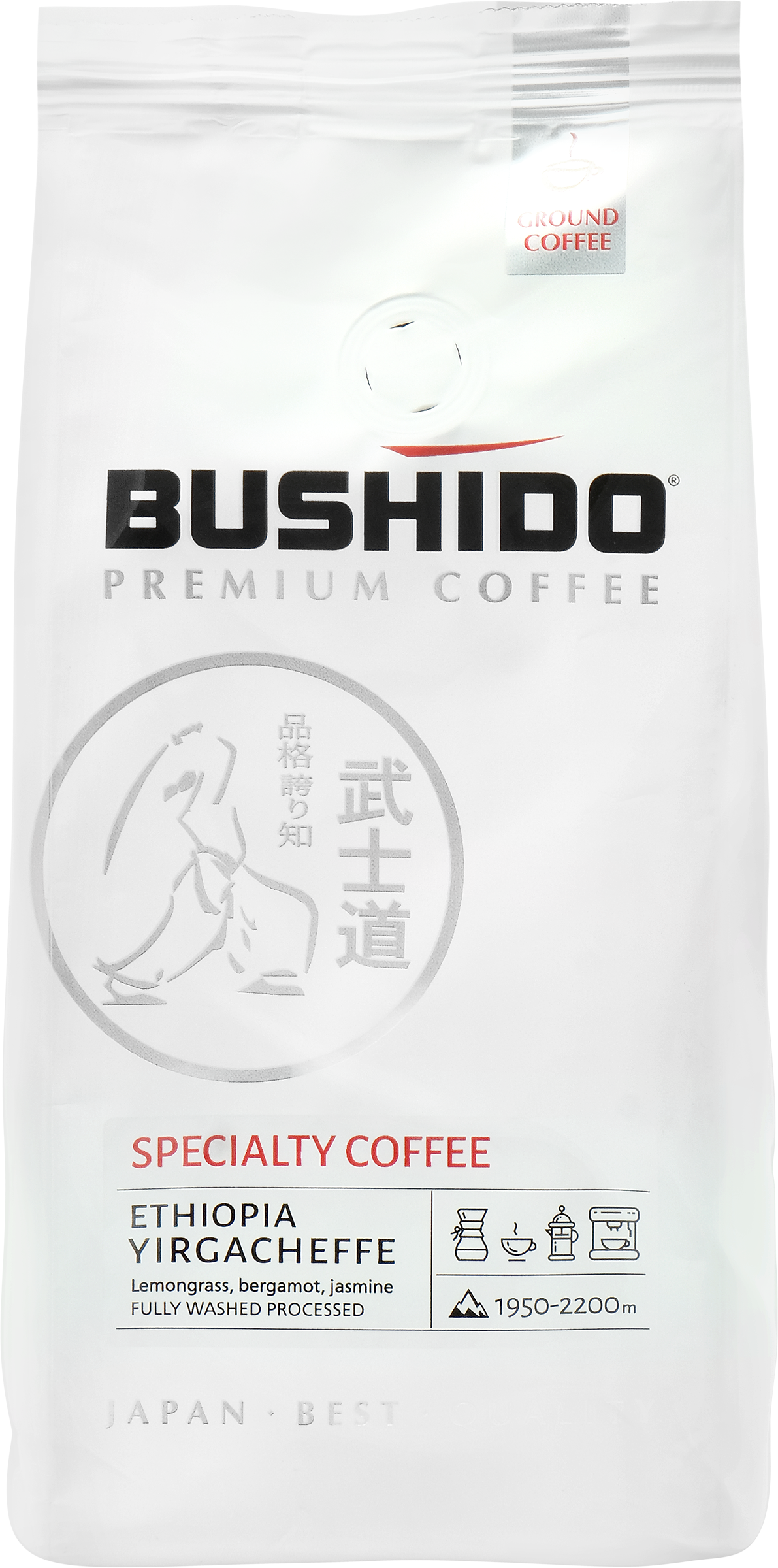 Изображение товара Кофе молотый BUSHIDO Specialty 227г средней обжарки для эспрессо и турки Изображение товара Кофе молотый BUSHIDO Specialty 227г средней обжарки для эспрессо и турки