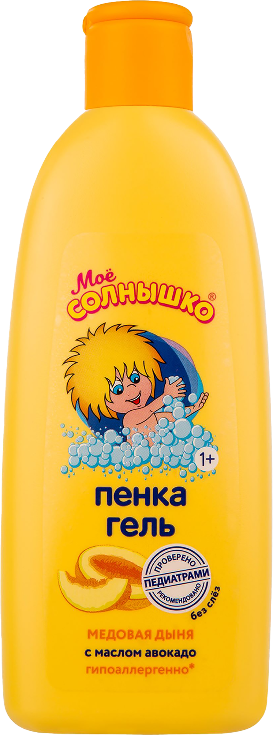 Изображение товара Детский пенка-гель МОЕ СОЛНЫШКО Медовая дыня 400мл гипоаллергенное средство для ухода за кожей