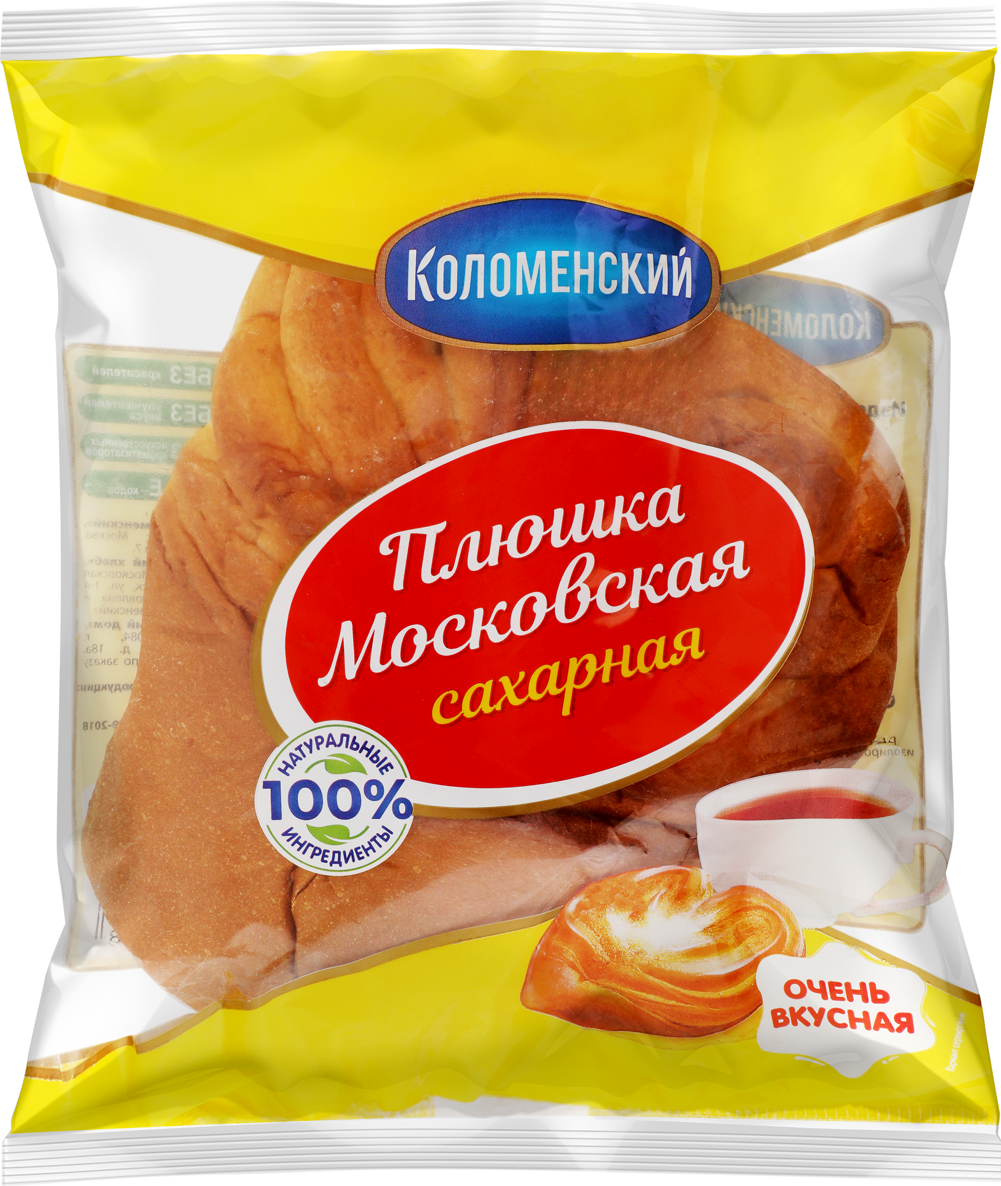 Изображение товара Плюшка сдобная КОЛОМЕНСКОЕ Московская сахарная, 150г - ароматная и мягкая, отлично к чаю Изображение товара Плюшка сдобная КОЛОМЕНСКОЕ Московская сахарная, 150г - ароматная и мягкая, отлично к чаю