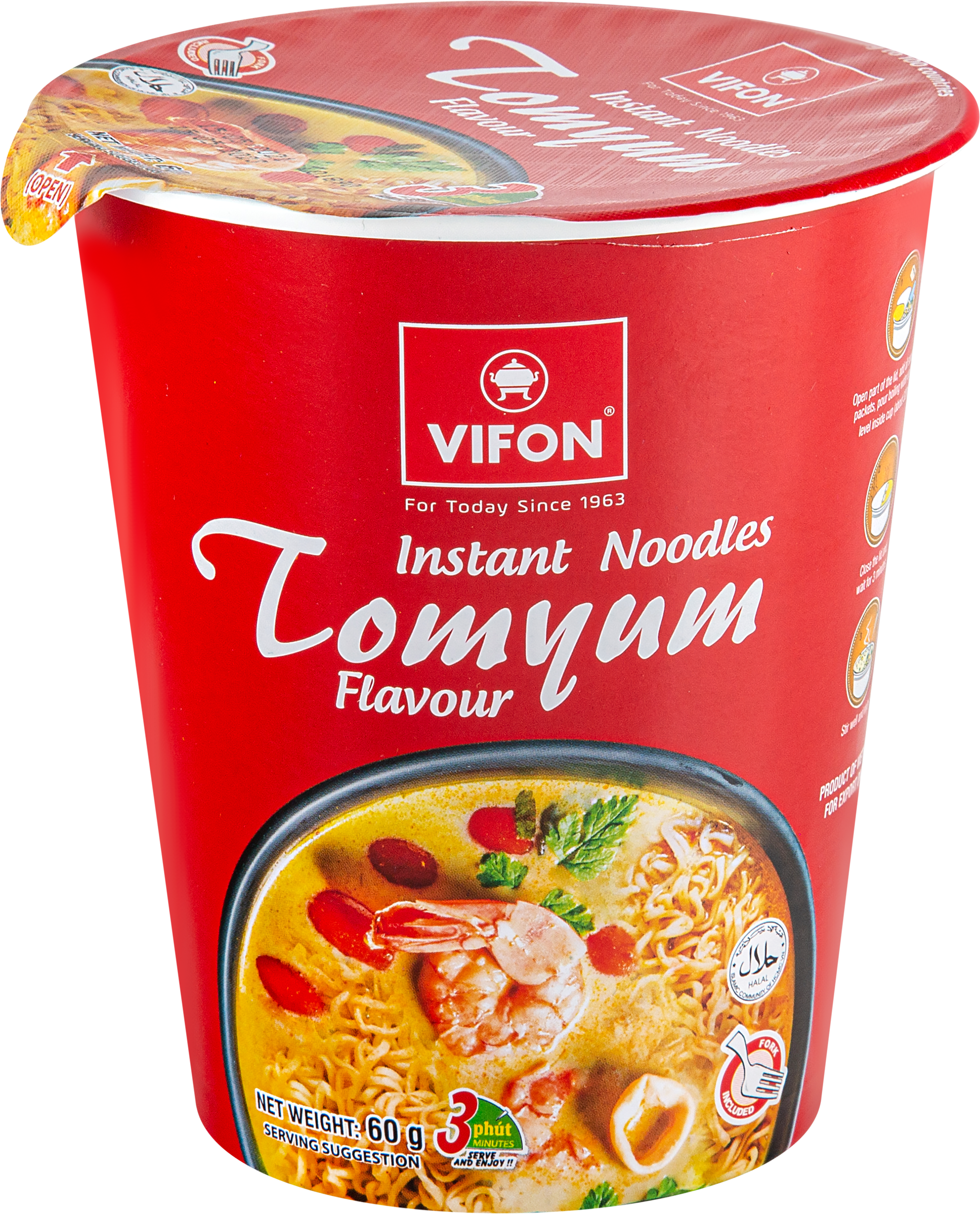 Изображение товара VIFON Ngon-Ngon том-ям 60г - быстрая лапша с креветками Изображение товара VIFON Ngon-Ngon том-ям 60г - быстрая лапша с креветками