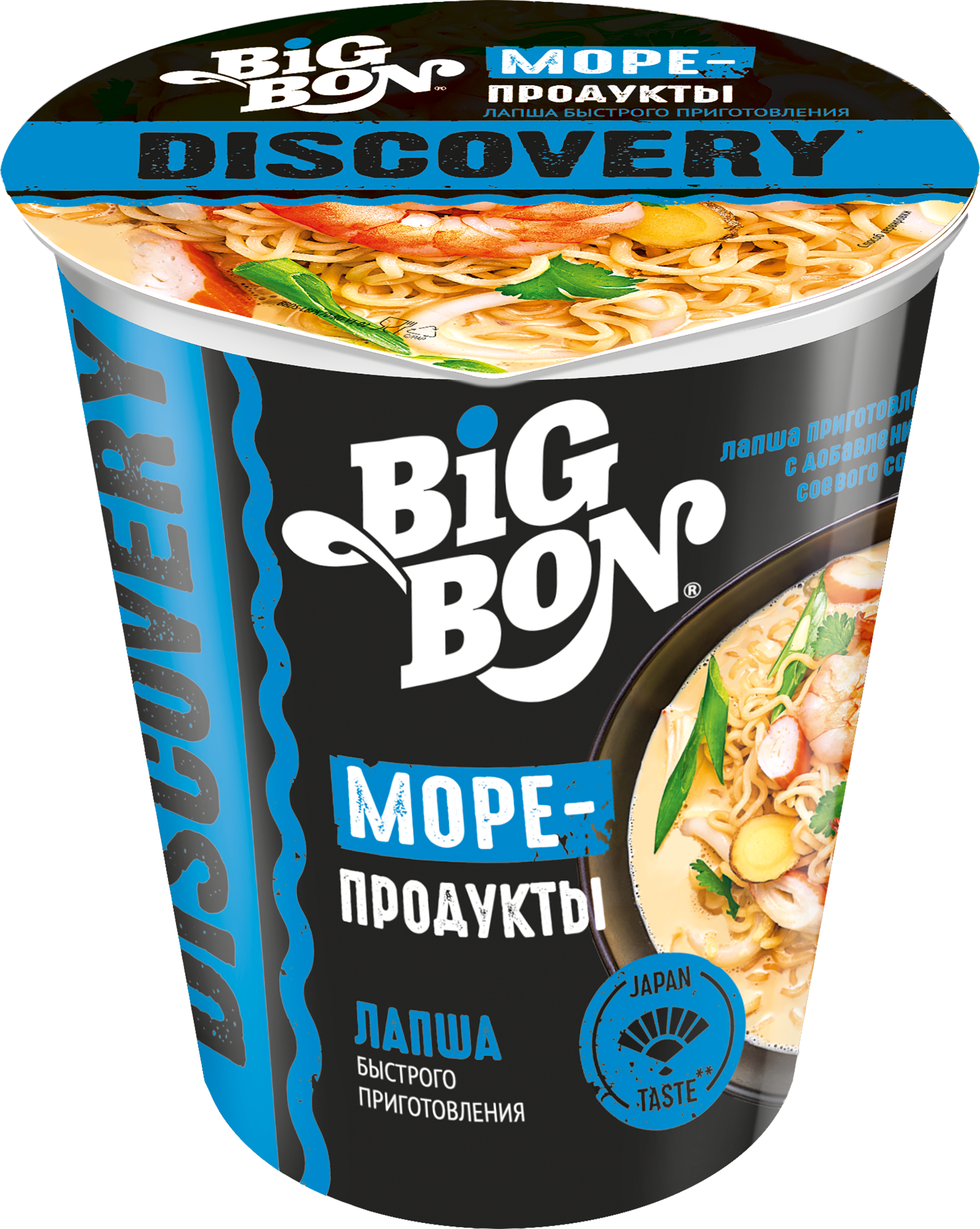 Изображение товара Лапша BIGBON Discovery с морепродуктами, 70г