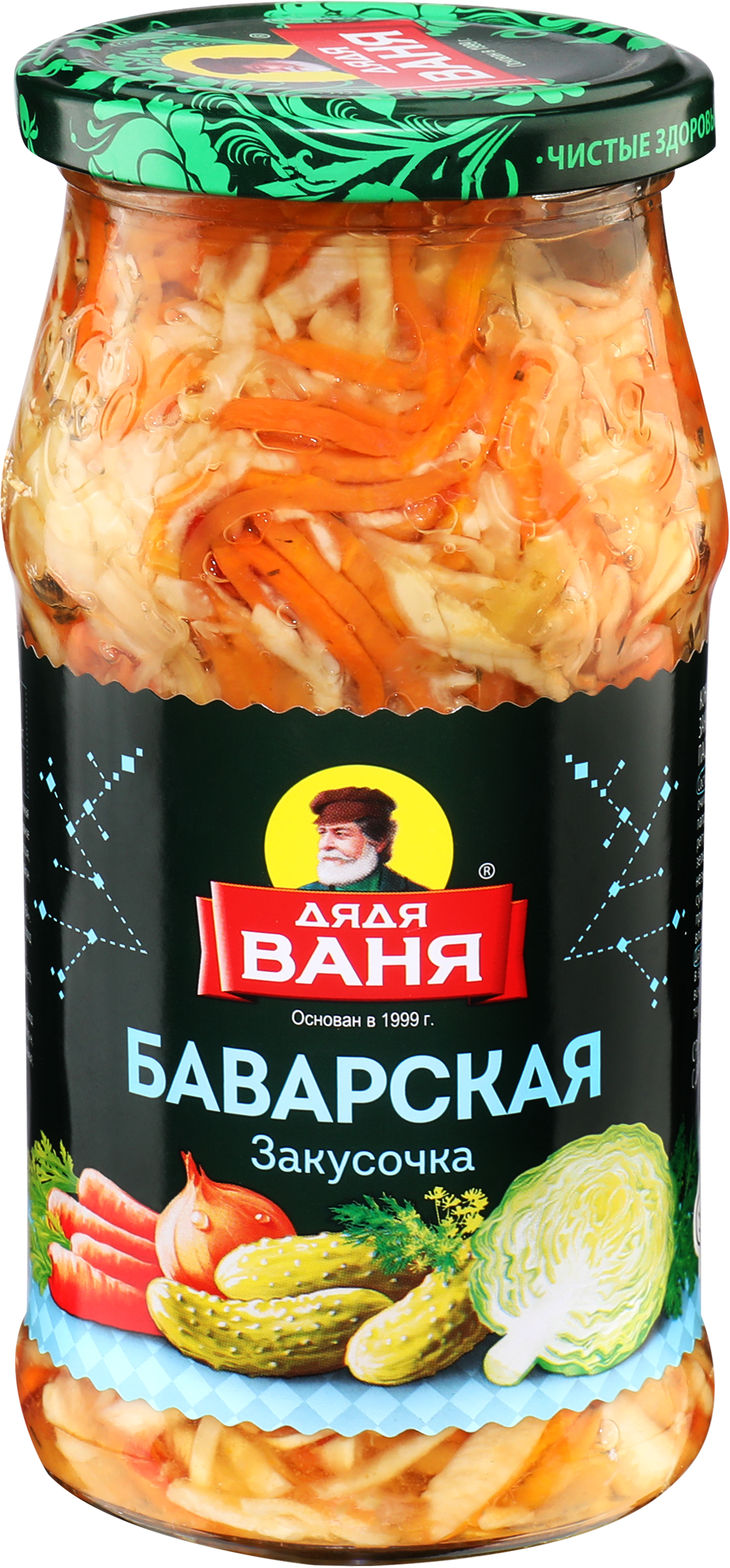 Изображение товара Закусочка ДЯДЯ ВАНЯ Баварская, 460г - Вкусный витаминный салат Изображение товара Закусочка ДЯДЯ ВАНЯ Баварская, 460г - Вкусный витаминный салат