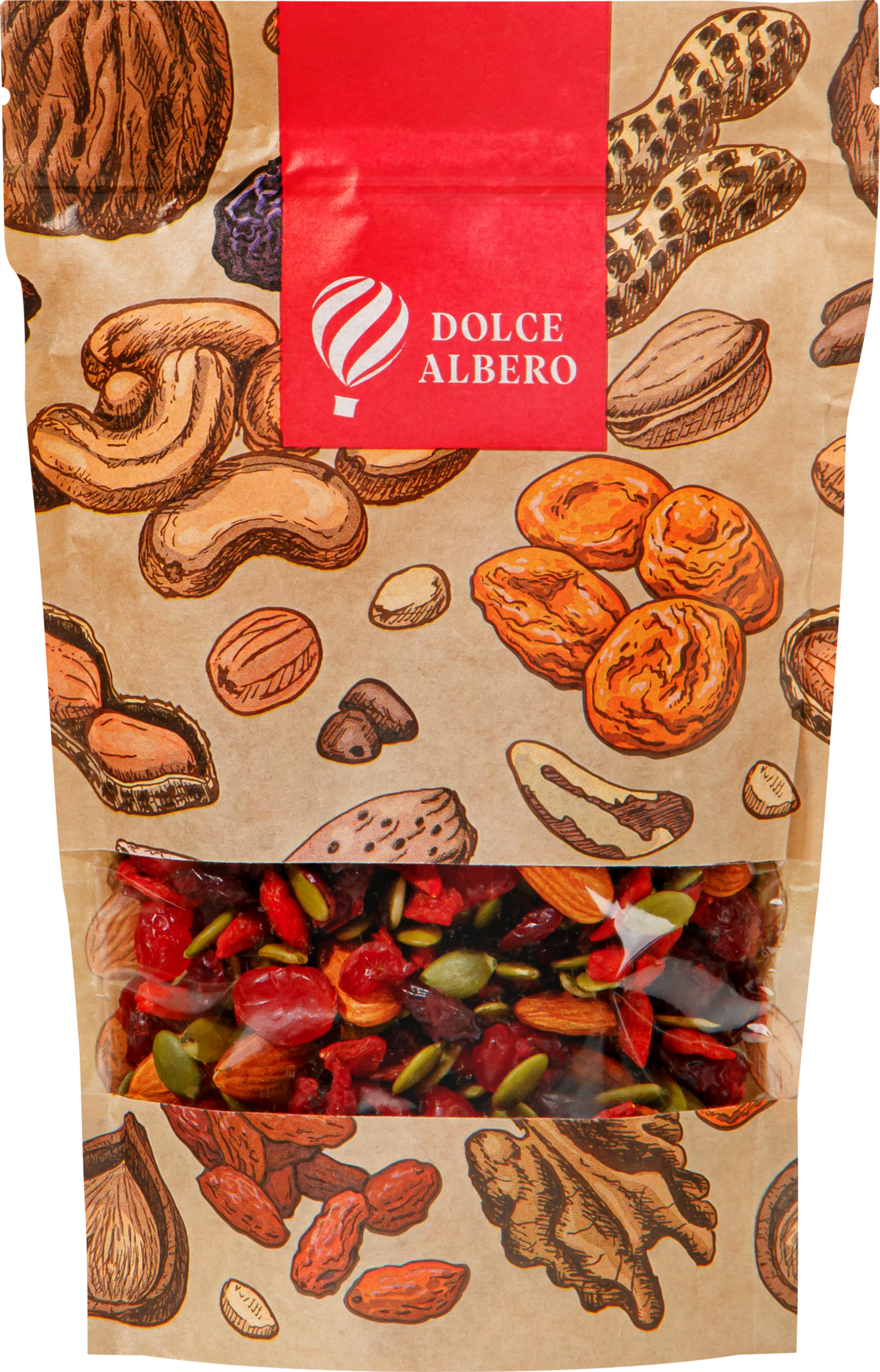 Изображение товара Коктейль ягодный DOLCE ALBERO 200г - натуральный сухофруктово-ореховый микс