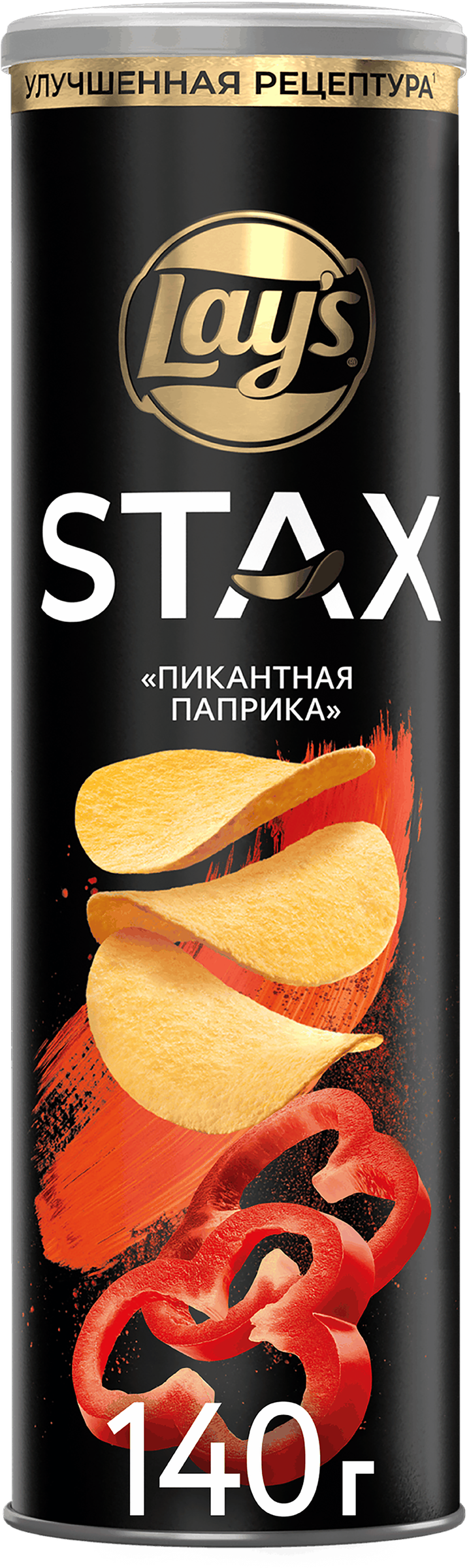 Изображение товара Чипсы картофельные LAY'S Stax Пикантная паприка 140г Изображение товара Чипсы картофельные LAY'S Stax Пикантная паприка 140г