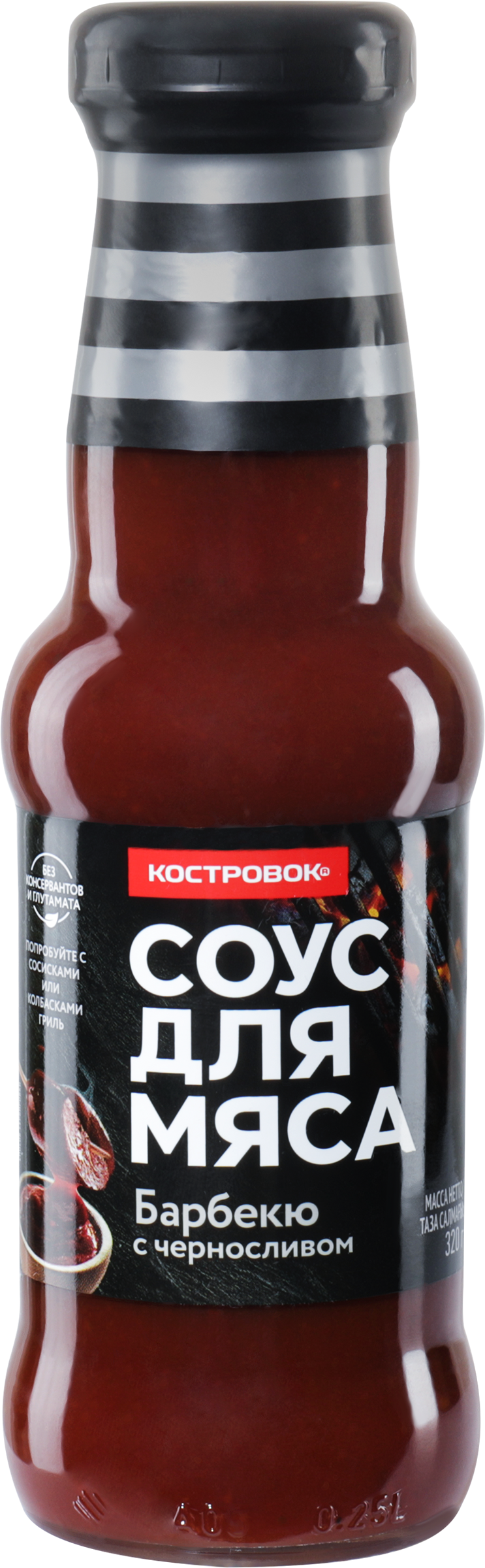 Изображение товара Соус для мяса КОСТРОВОК Барбекю с черносливом, 320г - универсальный соус для мяса Изображение товара Соус для мяса КОСТРОВОК Барбекю с черносливом, 320г - универсальный соус для мяса