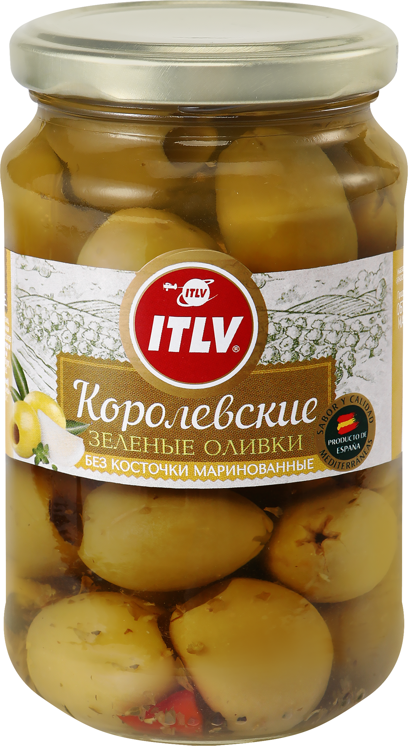 Изображение товара Оливки без косточки ITLV Королевские зеленые 370г - средиземноморский деликатес Изображение товара Оливки без косточки ITLV Королевские зеленые 370г - средиземноморский деликатес
