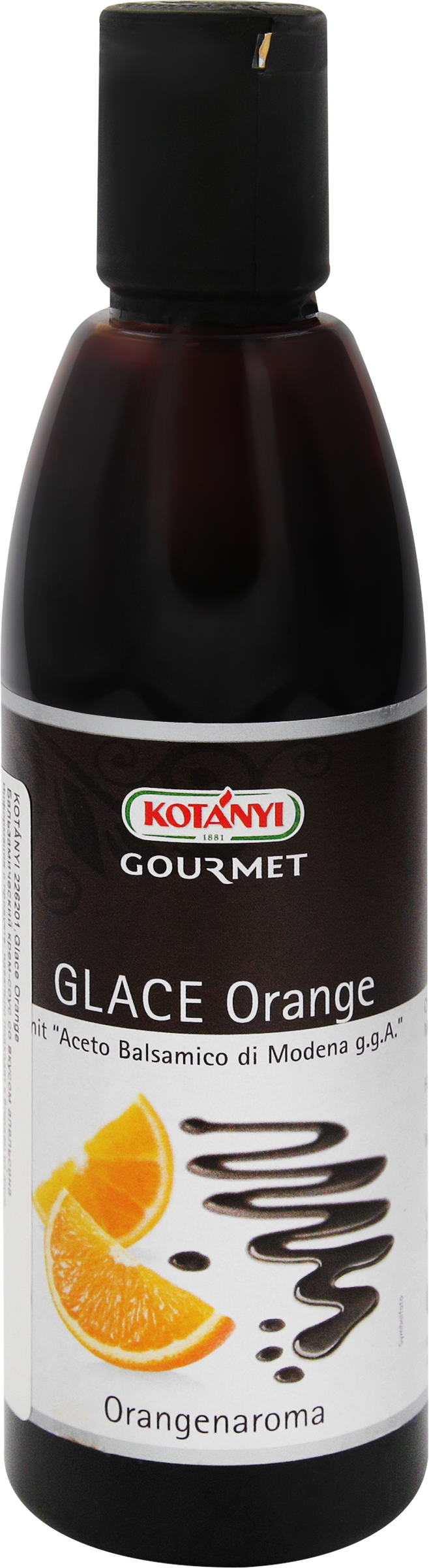 Изображение товара Крем-соус бальзамический KOTANYI Gourmet со вкусом апельсина 313г Изображение товара Крем-соус бальзамический KOTANYI Gourmet со вкусом апельсина 313г