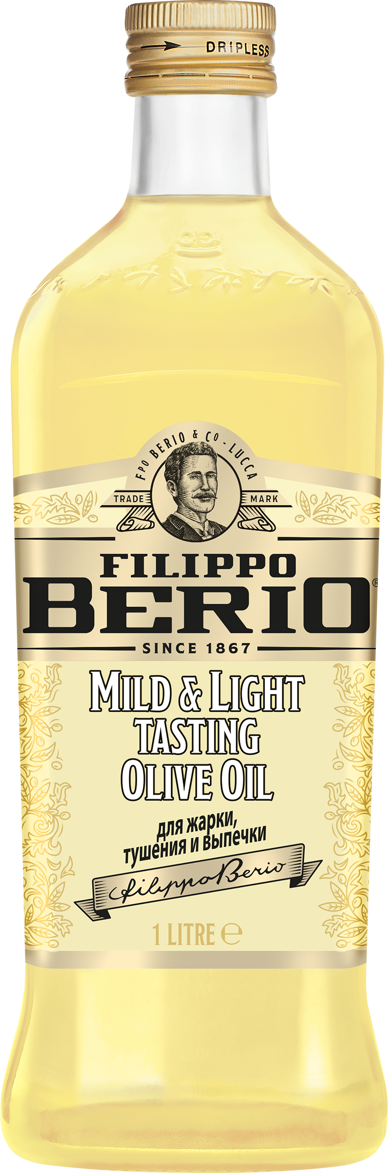 Изображение товара Масло оливковое FILIPPO BERIO Mild&Light рафинированное 1 л для жарки и приготовления Изображение товара Масло оливковое FILIPPO BERIO Mild&Light рафинированное 1 л для жарки и приготовления