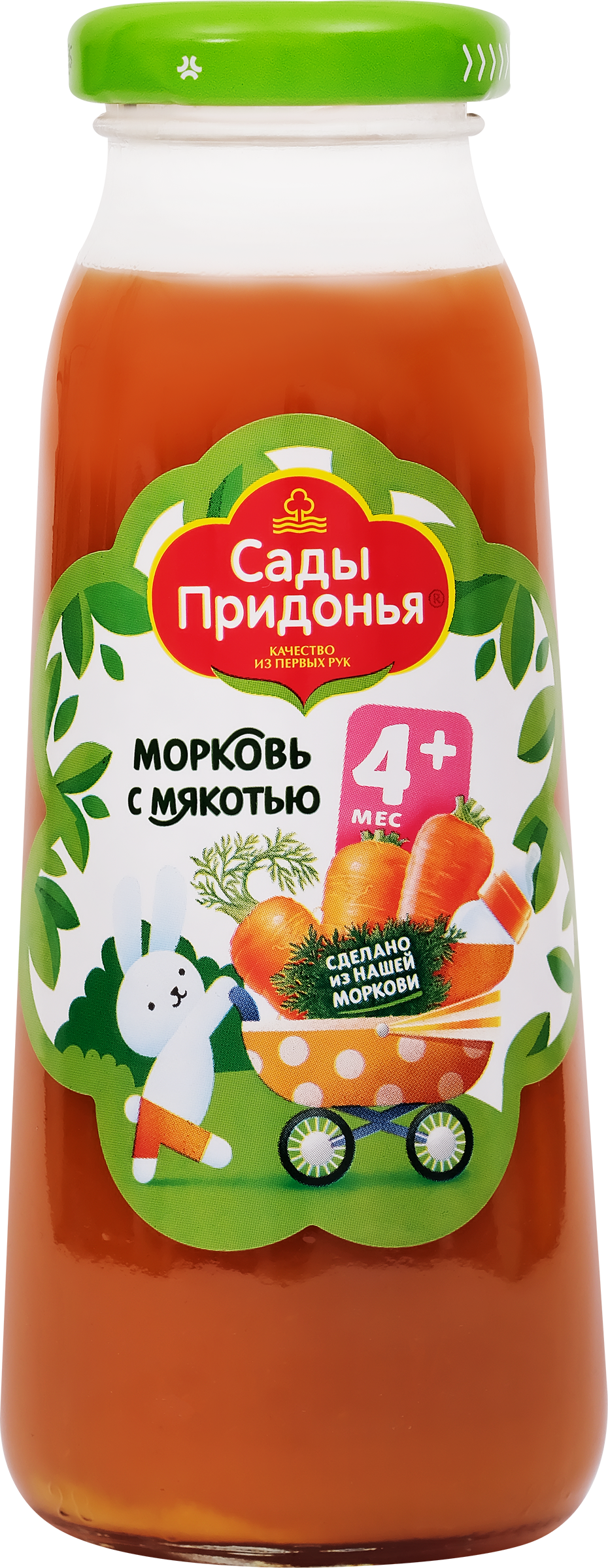 Изображение товара Нектар САДЫ ПРИДОНЬЯ Морковь с мякотью для детей с 5 месяцев 200мл