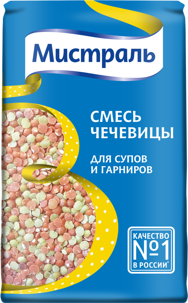 Изображение товара Смесь чечевицы МИСТРАЛЬ Для супов и гарниров 450г - быстрая и полезная