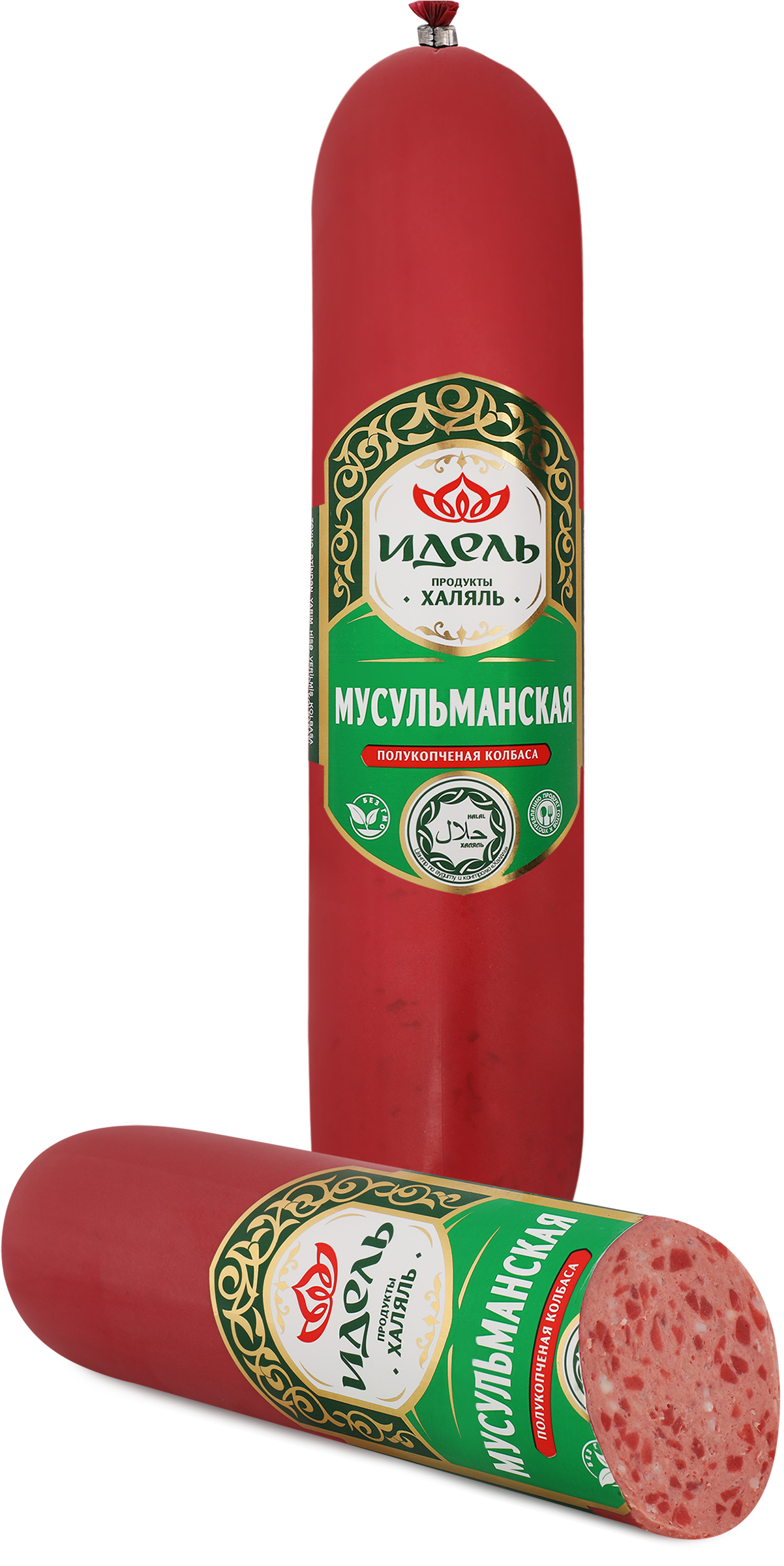 Изображение товара Колбаса полукопченая Мусульманская ИДЕЛЬ Халяль 680г вкусный деликатес Изображение товара Колбаса полукопченая Мусульманская ИДЕЛЬ Халяль 680г вкусный деликатес