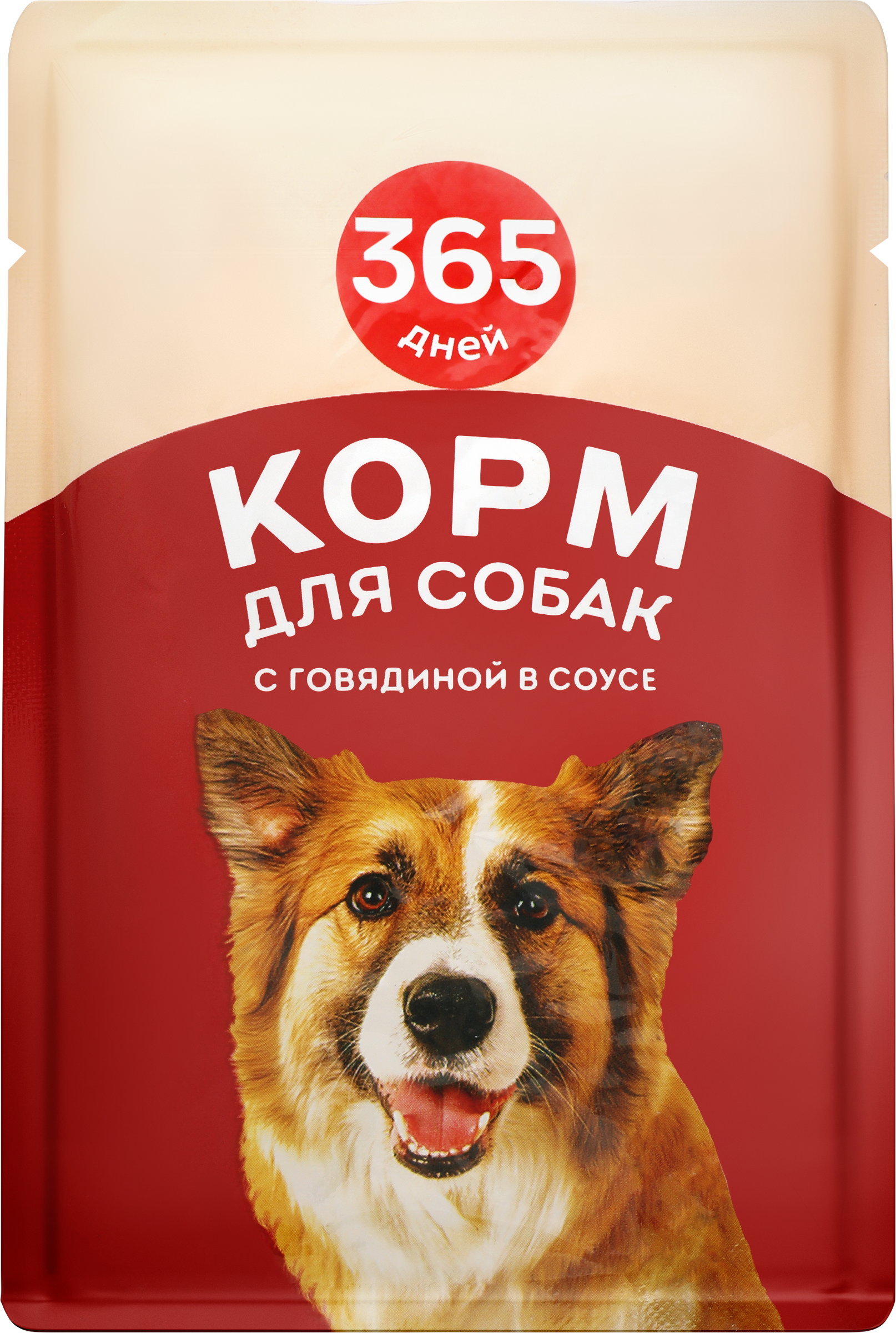 Изображение товара Корм консервированный для взрослых собак 365 ДНЕЙ с говядиной в соусе, 100г