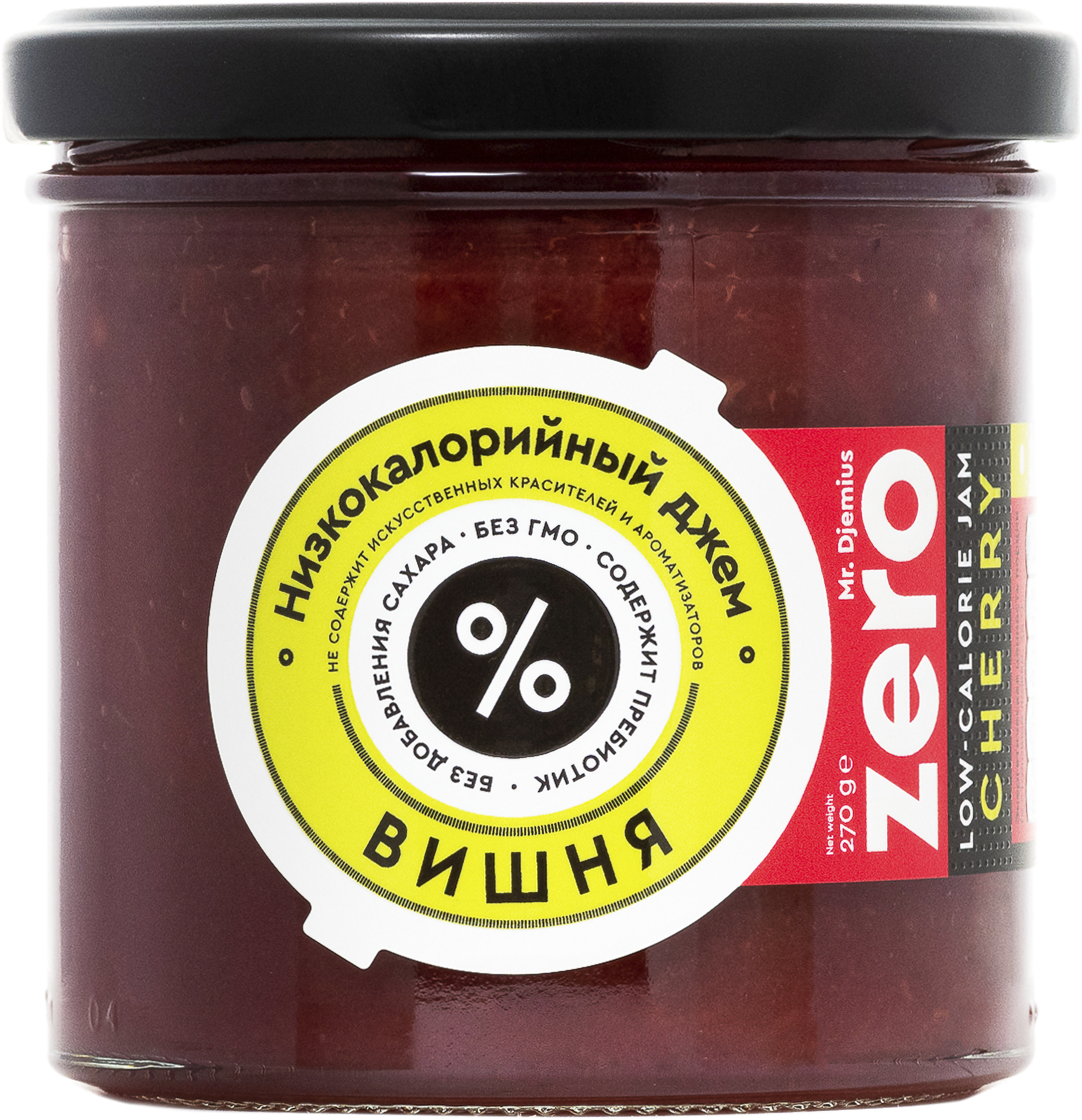 Изображение товара Джем низкокалорийный MR.DJEMIUS ZERO Вишня 270г без сахара Изображение товара Джем низкокалорийный MR.DJEMIUS ZERO Вишня 270г без сахара