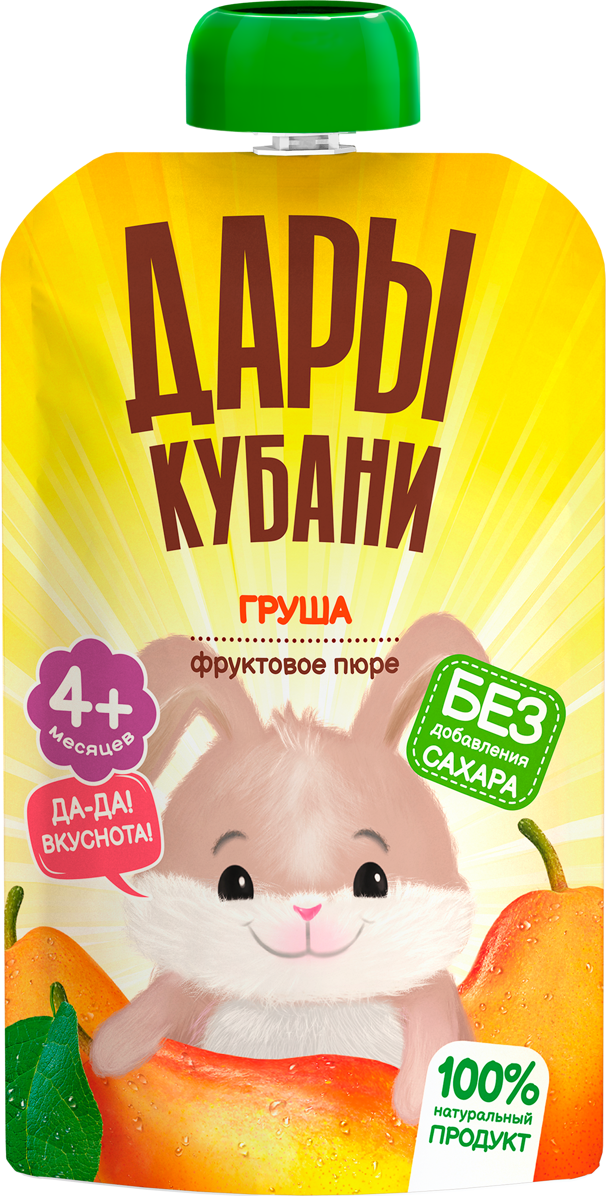 Изображение товара Пюре фруктовое ДАРЫ КУБАНИ Груша, с 4 месяцев, 90г