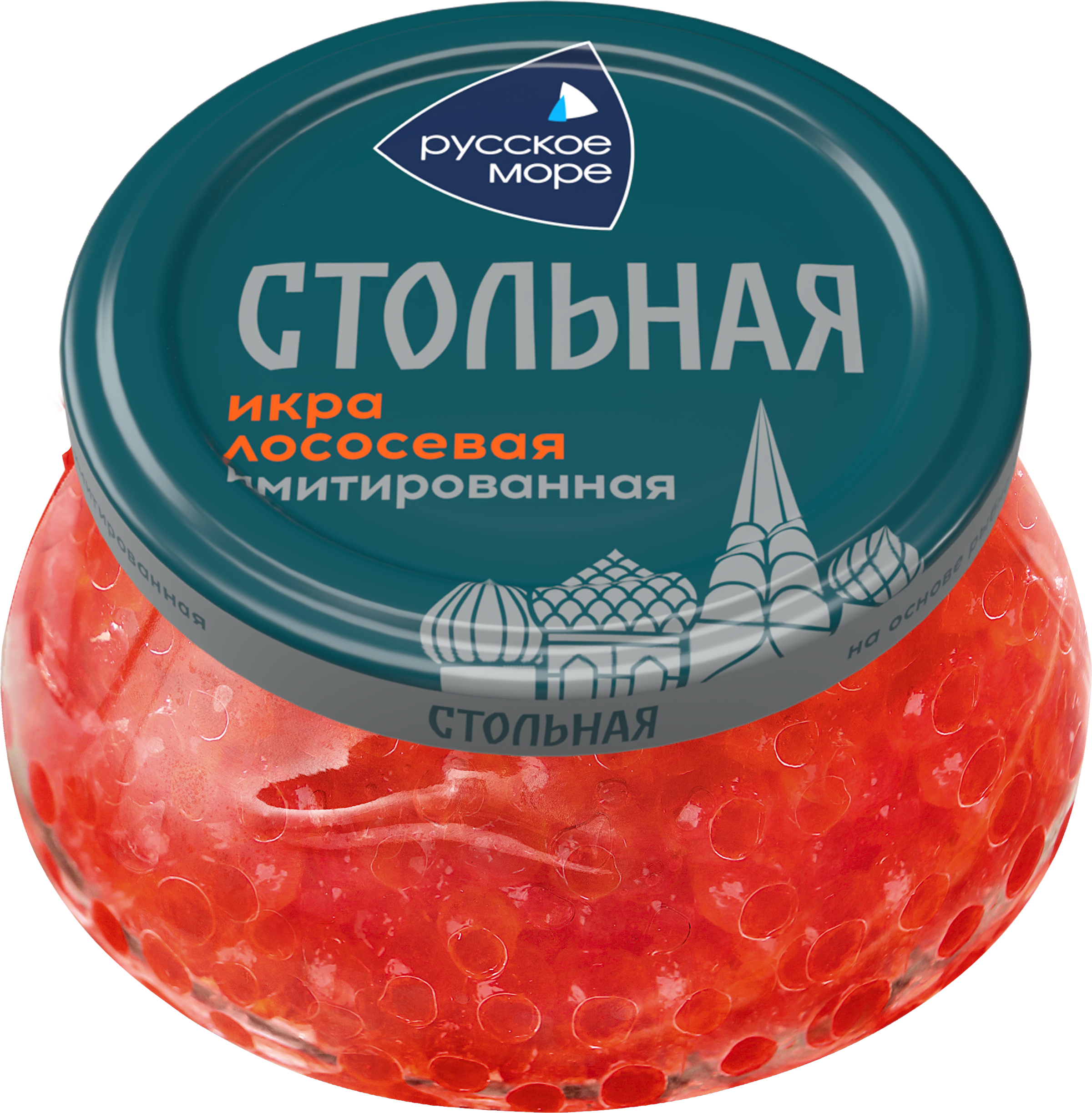 Изображение товара Икра лососевая имитированная РУССКОЕ МОРЕ 230 г класс люкс Изображение товара Икра лососевая имитированная РУССКОЕ МОРЕ 230 г класс люкс