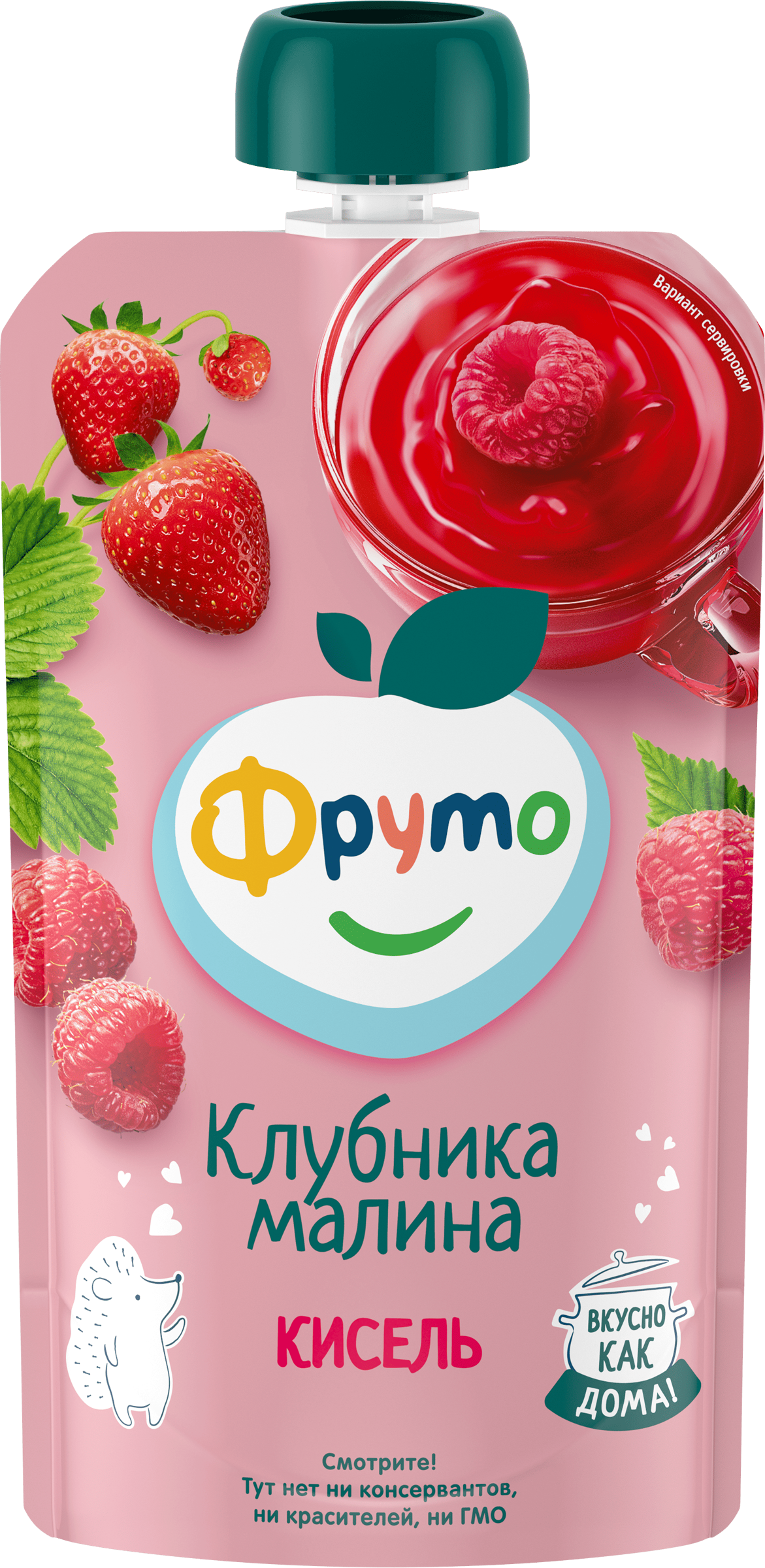 Изображение товара Кисель ягодный ФРУТОНЯНЯ с клубникой и малиной 130 г для малышей