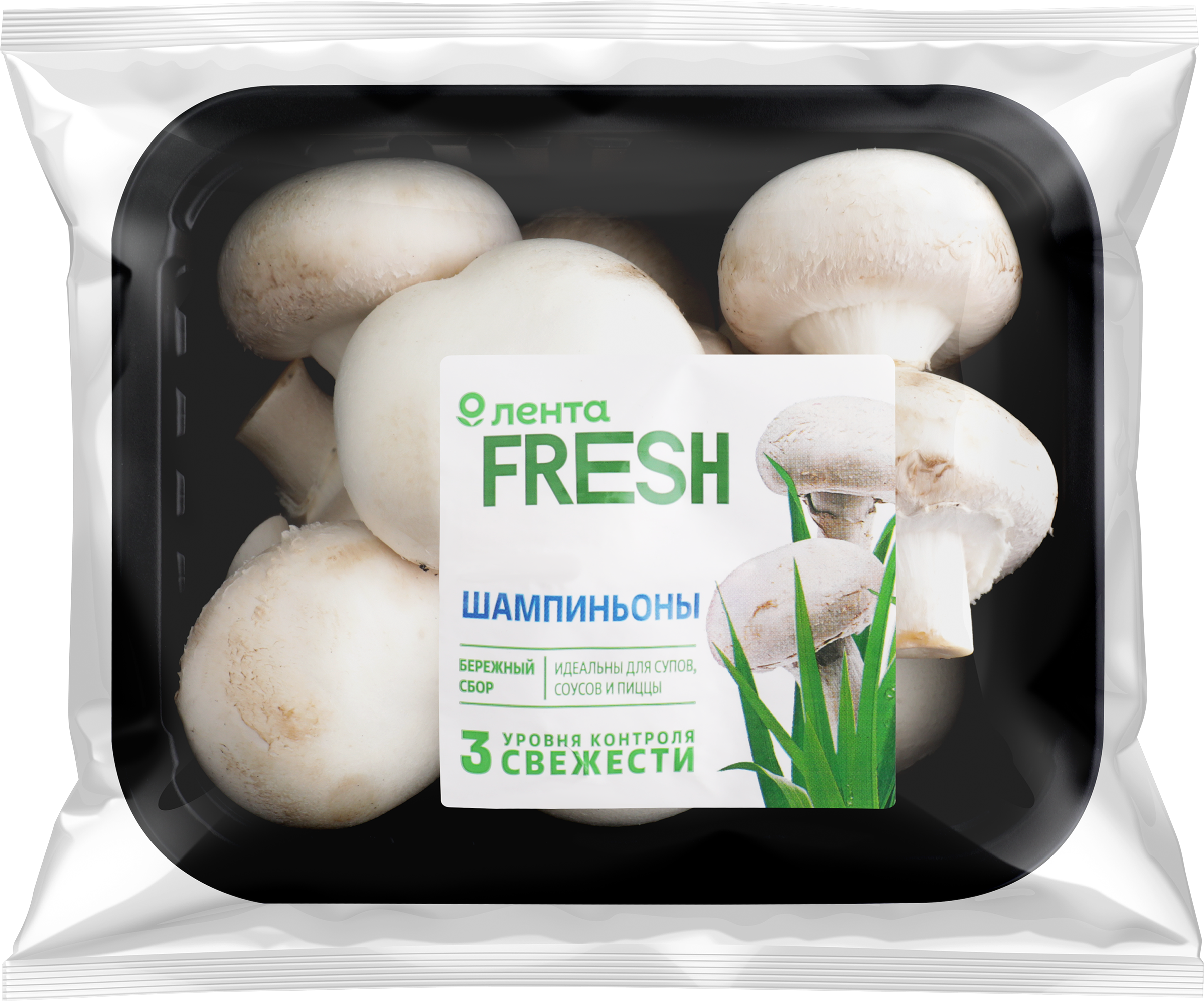 Изображение товара Шампиньоны ЛЕНТА FRESH, 250г Изображение товара Шампиньоны ЛЕНТА FRESH, 250г