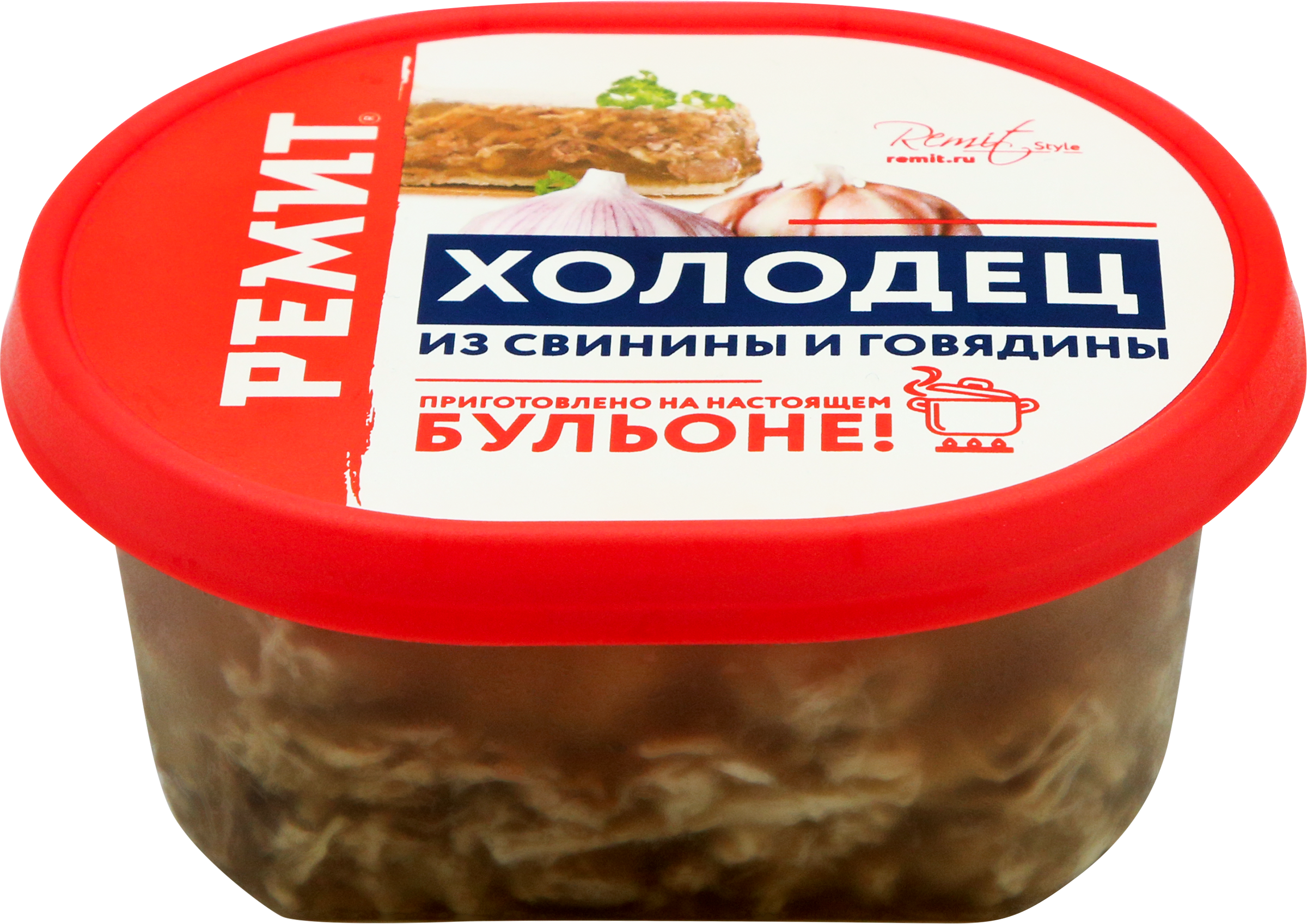 Изображение товара Холодец из свинины и говядины РЕМИТ 400г традиционный деликатес Изображение товара Холодец из свинины и говядины РЕМИТ 400г традиционный деликатес
