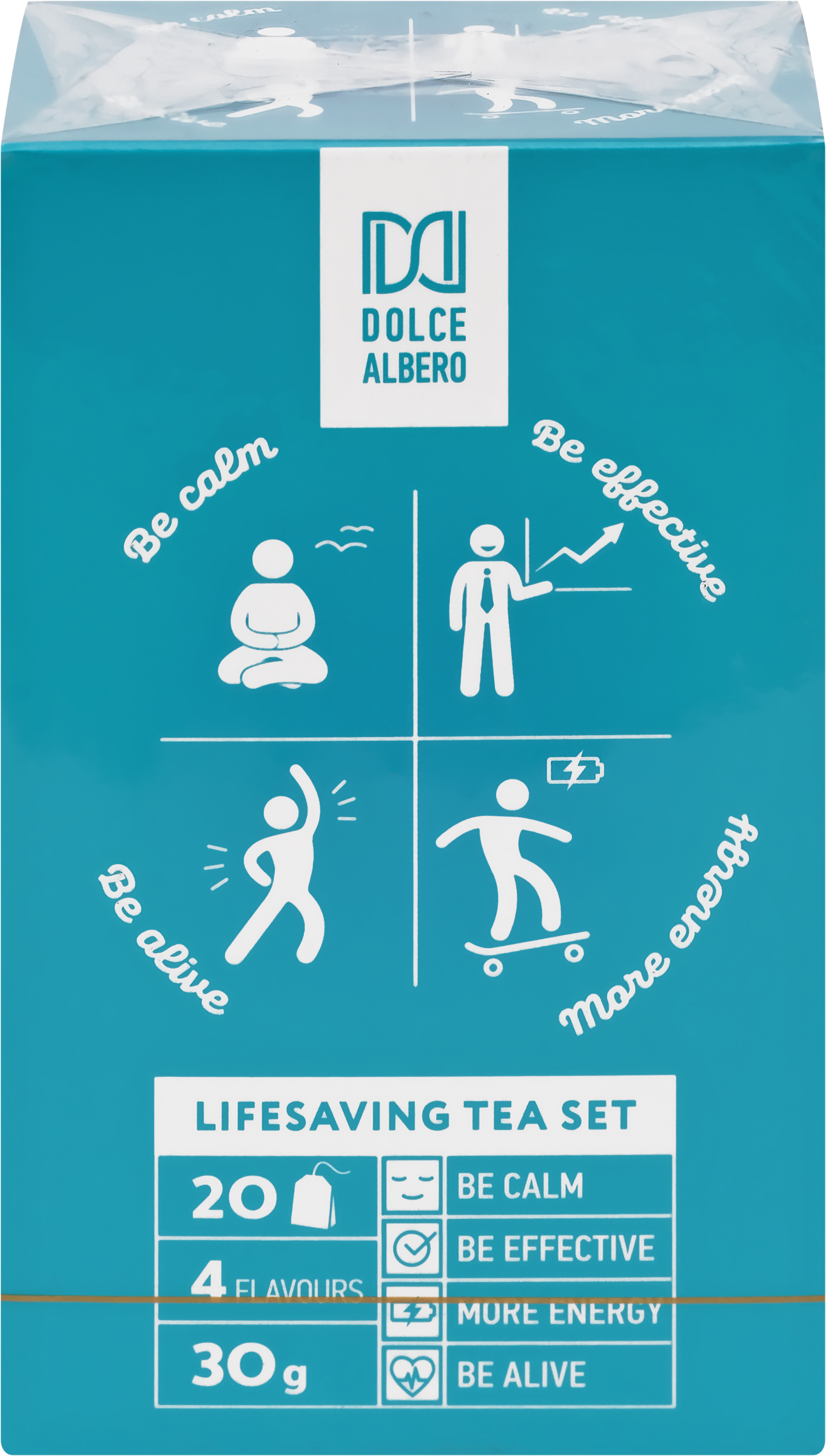Изображение товара Набор чайных напитков DOLCE ALBERO Lifesaving Tea, 20пак Изображение товара Набор чайных напитков DOLCE ALBERO Lifesaving Tea, 20пак