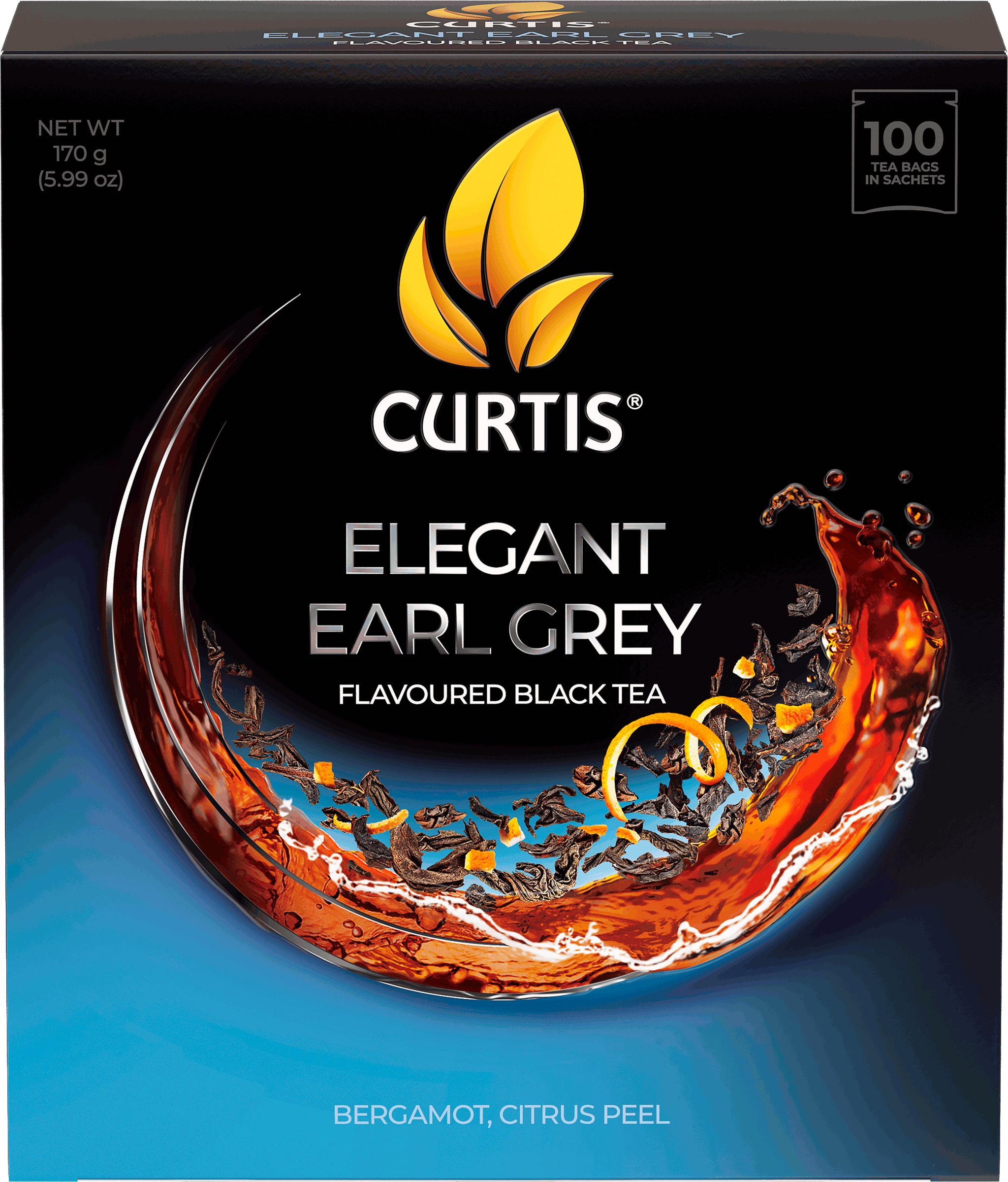 Изображение товара Чай черный Curtis Earl Grey с ароматом бергамота 100 пакетов