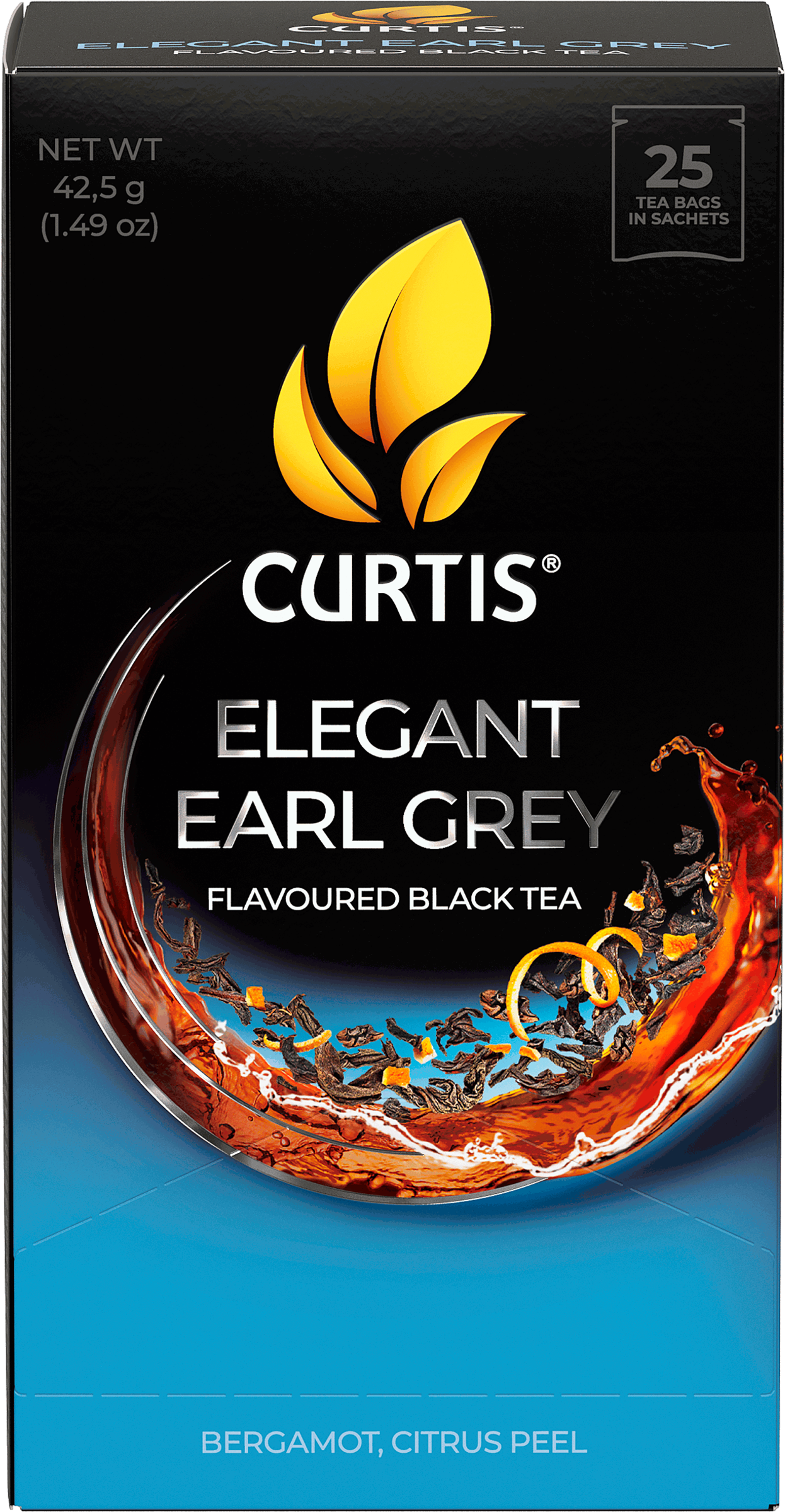 Изображение товара Чай черный CURTIS Elegant Earl Grey с ароматом бергамота, байховый, 25 пакетов Изображение товара Чай черный CURTIS Elegant Earl Grey с ароматом бергамота, байховый, 25 пакетов