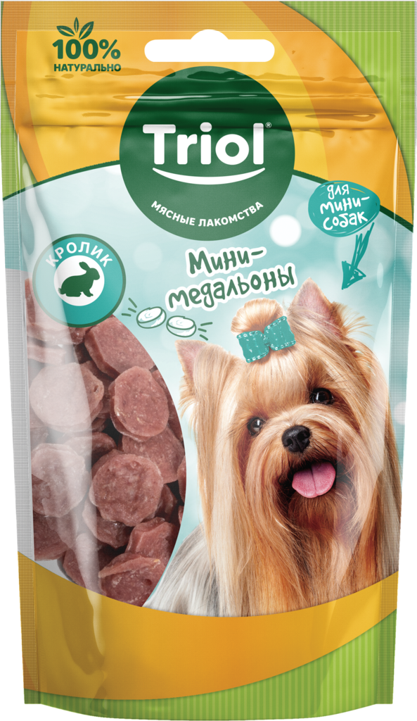 Изображение товара Лакомство для собак TRIOL Мини-медальоны из кролика для мини-собак, 50г Изображение товара Лакомство для собак TRIOL Мини-медальоны из кролика для мини-собак, 50г