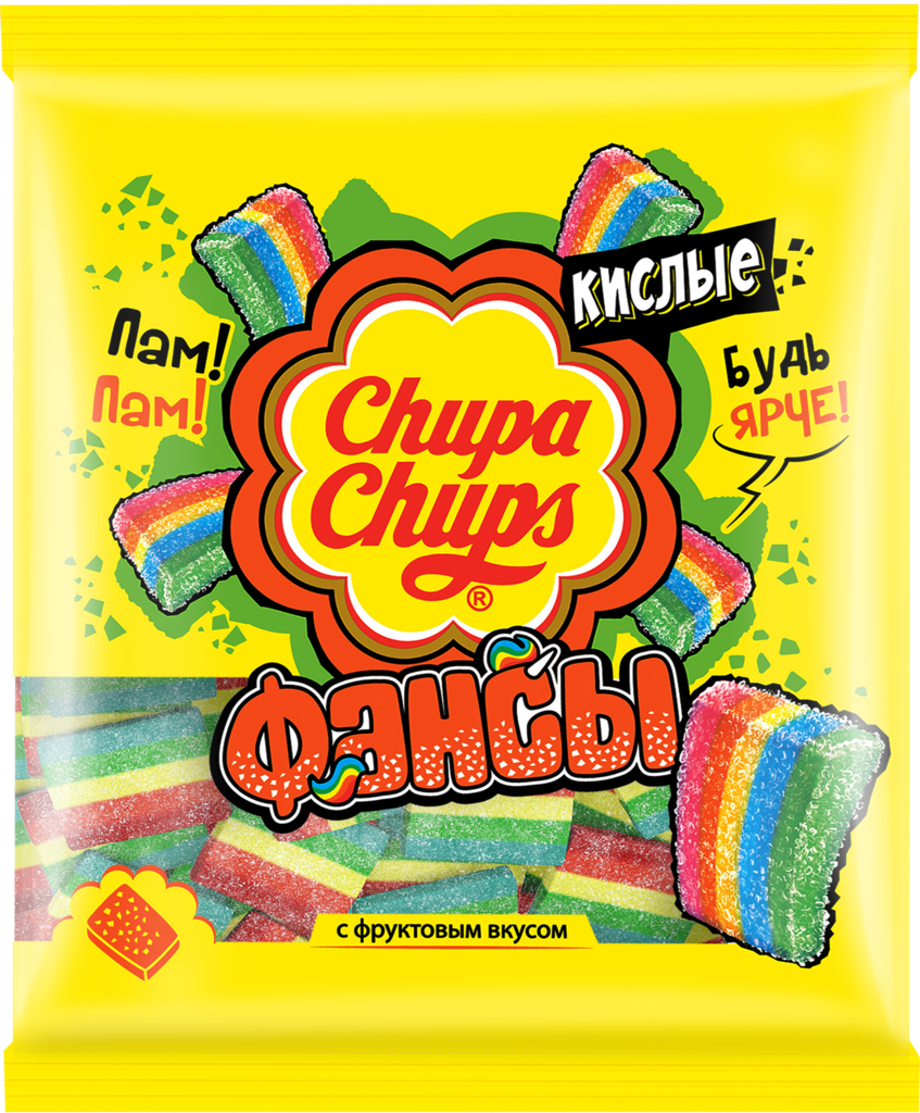 Изображение товара Мармелад жевательный CHUPA CHUPS Фансы 150г яркий кисло-сладкий вкус Изображение товара Мармелад жевательный CHUPA CHUPS Фансы 150г яркий кисло-сладкий вкус
