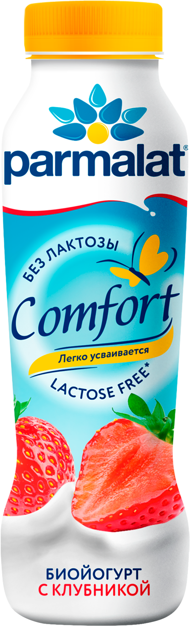 Изображение товара Безлактозный клубничный йогурт PARMALAT Comfort 290г натуральный вкус
