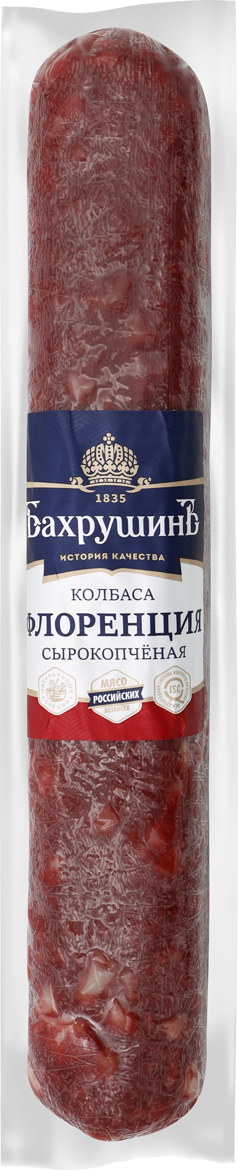 Изображение товара Колбаса сырокопченая БАХРУШИНЪ Флоренция, весовая, Россия, Европейская кухня Изображение товара Колбаса сырокопченая БАХРУШИНЪ Флоренция, весовая, Россия, Европейская кухня