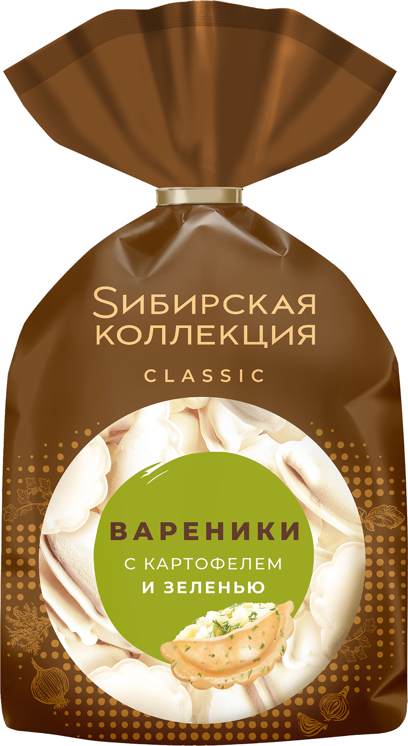 Изображение товара Вареники СИБИРСКАЯ КОЛЛЕКЦИЯ с картофелем и зеленью 700г замороженные