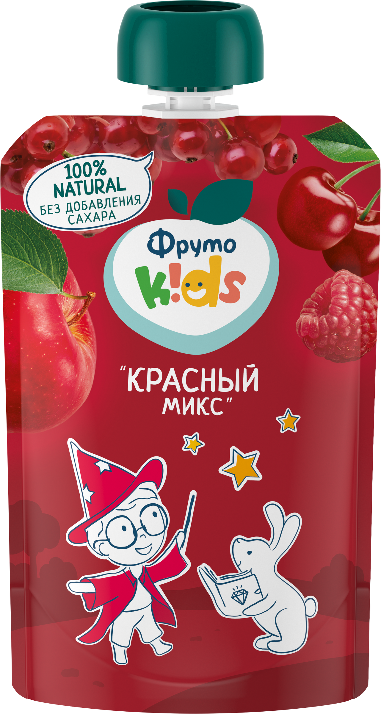 Изображение товара Пюре фруктово-ягодное ФРУТОKIDS Красный микс, яблоко, черешня, малина и красная смородина, с 5 месяцев, 90г Изображение товара Пюре фруктово-ягодное ФРУТОKIDS Красный микс, яблоко, черешня, малина и красная смородина, с 5 месяцев, 90г